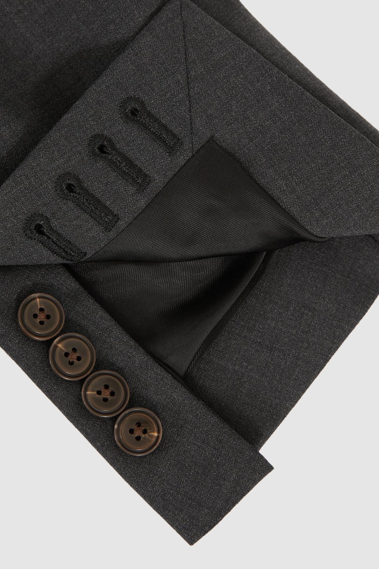 SB 2B NOTCH PLAIN WEAVE BLAZER GREY 6
