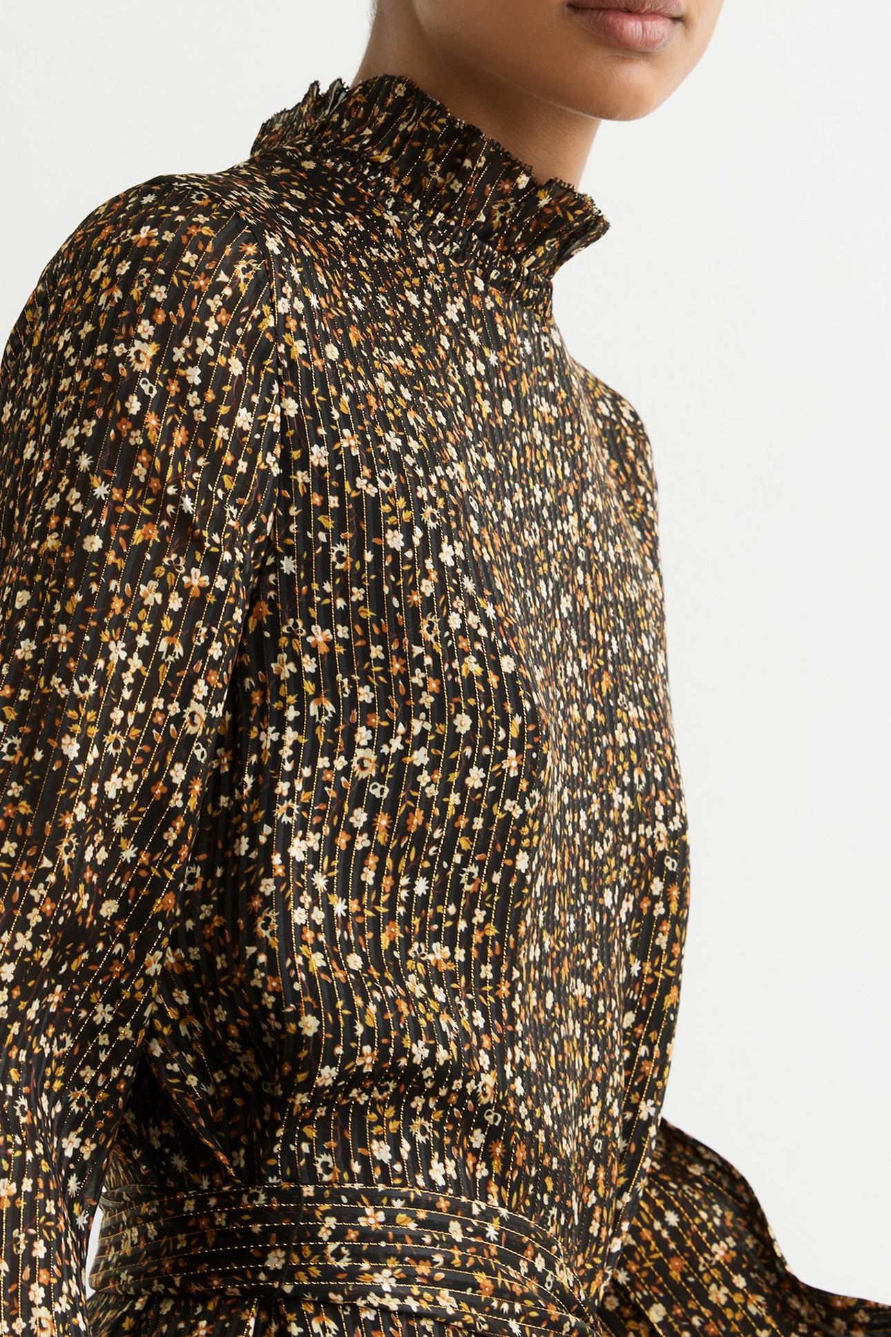 FLORAL LUREX FLIPPY PRINT BLACK 6