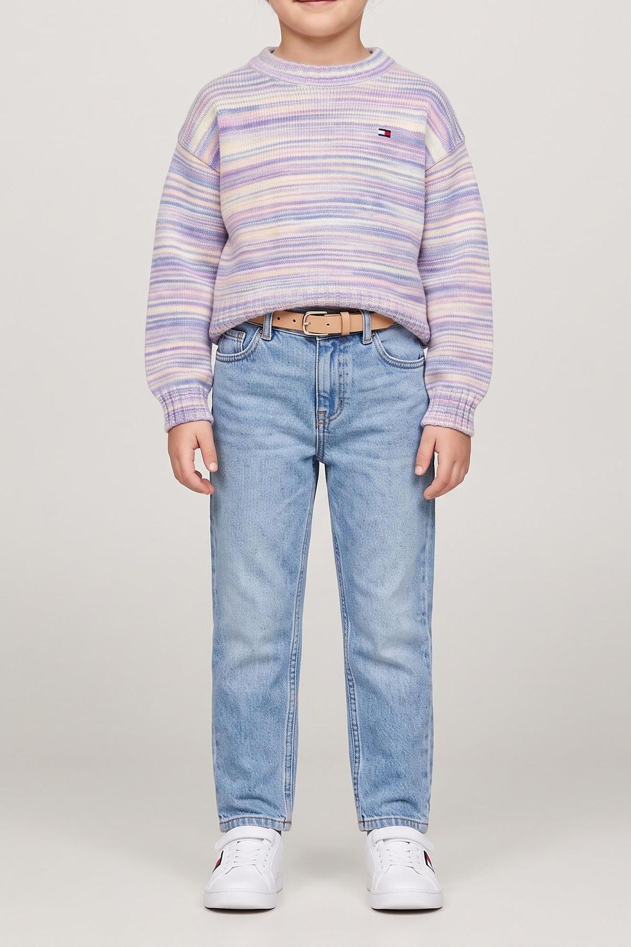 GIRLS MELANGE SWEATER BLUE MELANGE 1