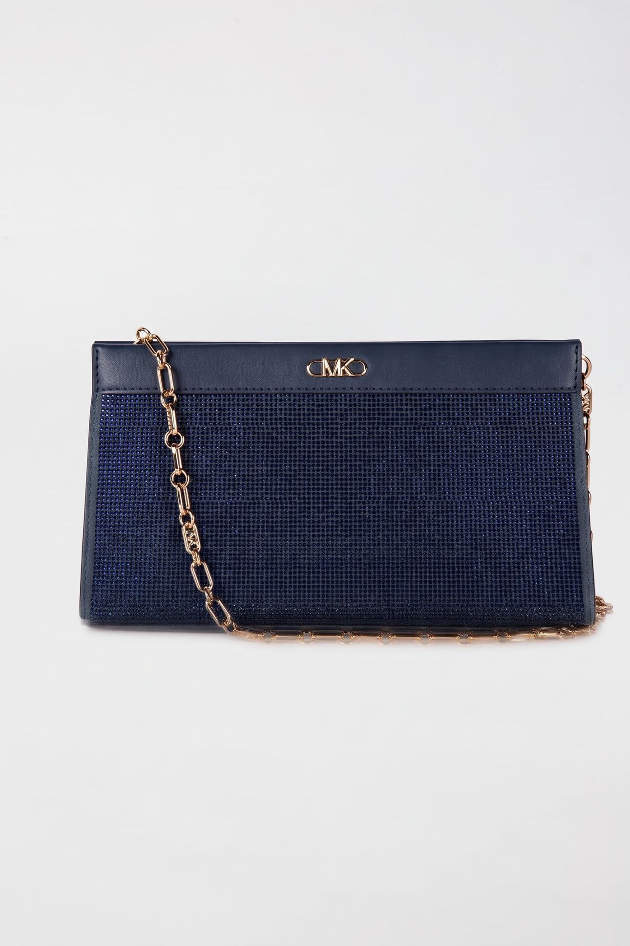 LARGE EMBELLISHED CONVERTIBLE CLUTCH NAVY 1