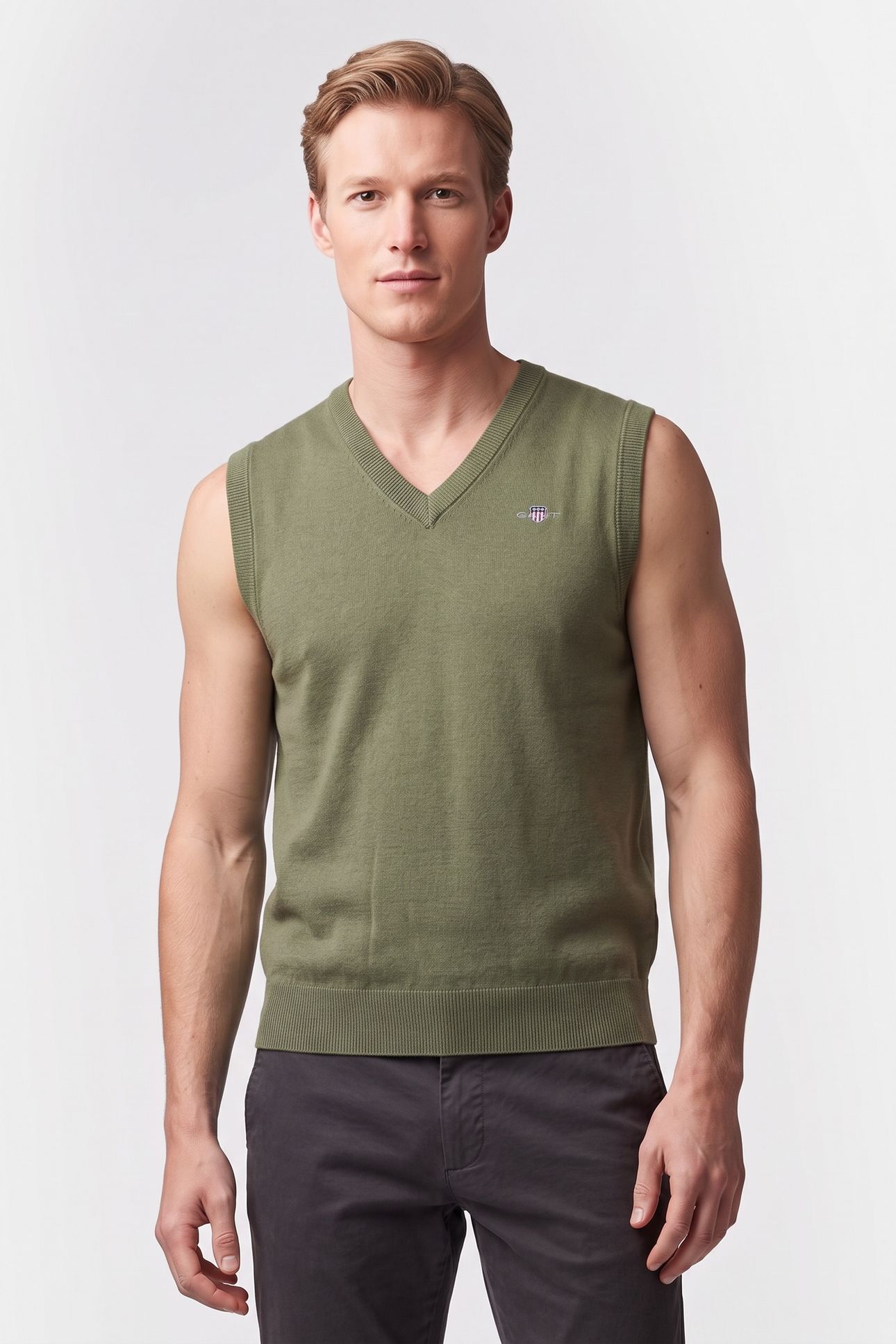 CLASSIC COTTON VEST DRY HERB GREEN 1