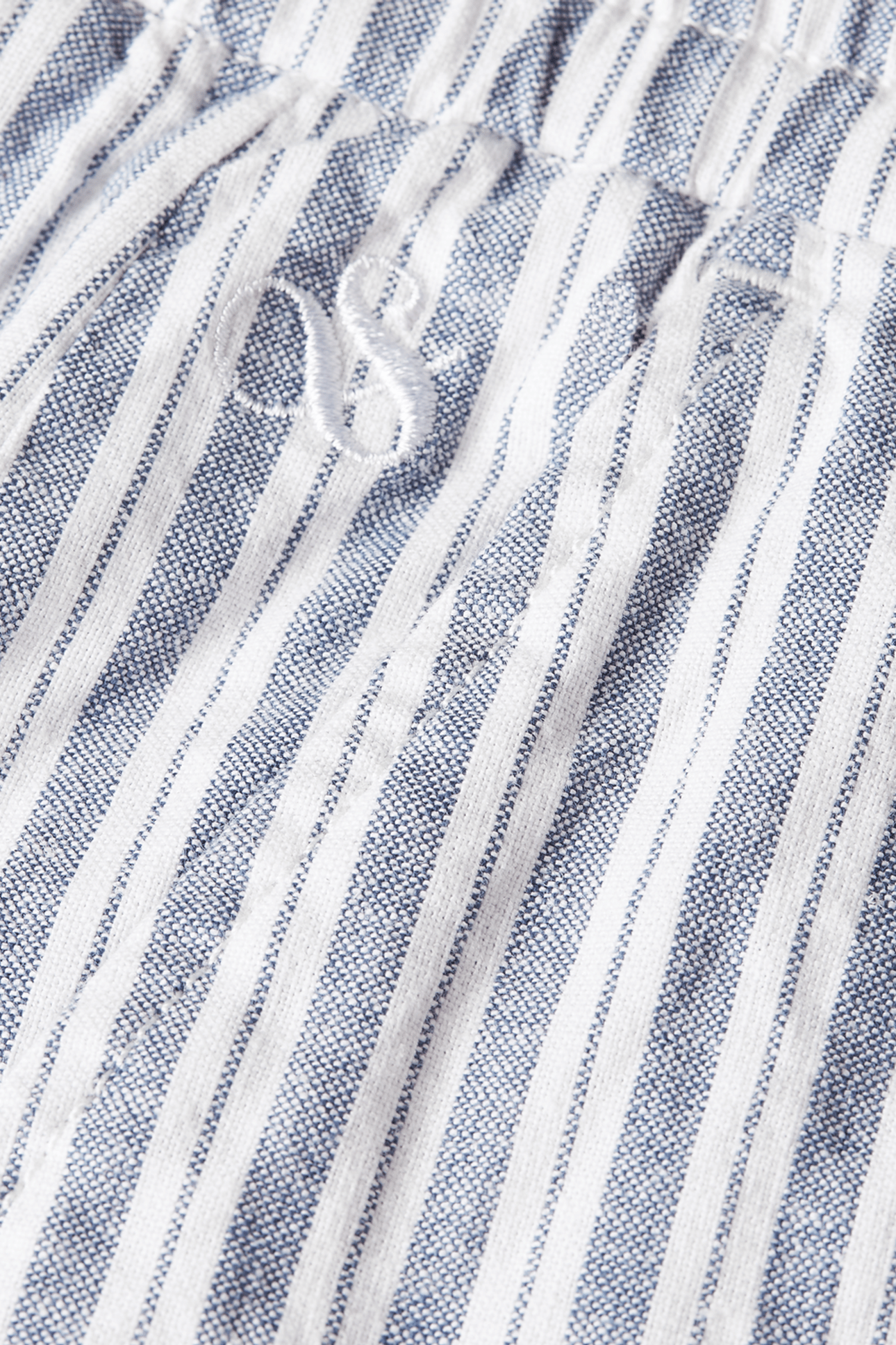 FAVE COTTONLINEN YARNDYED REGULARFIT BERMUDA SHORTS NAVY 7