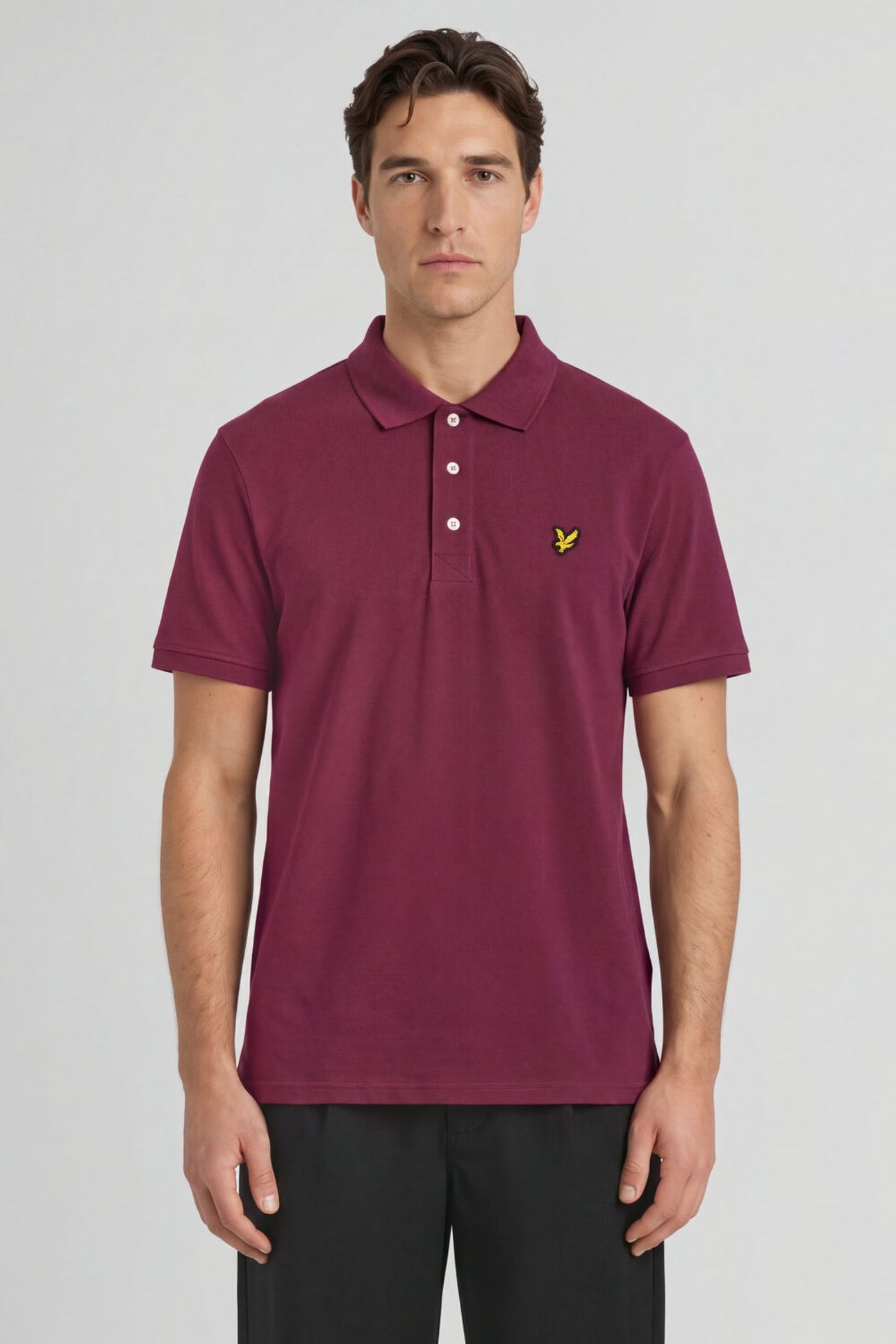 PLAIN POLO SHIRT RICH BURGUNDY 1