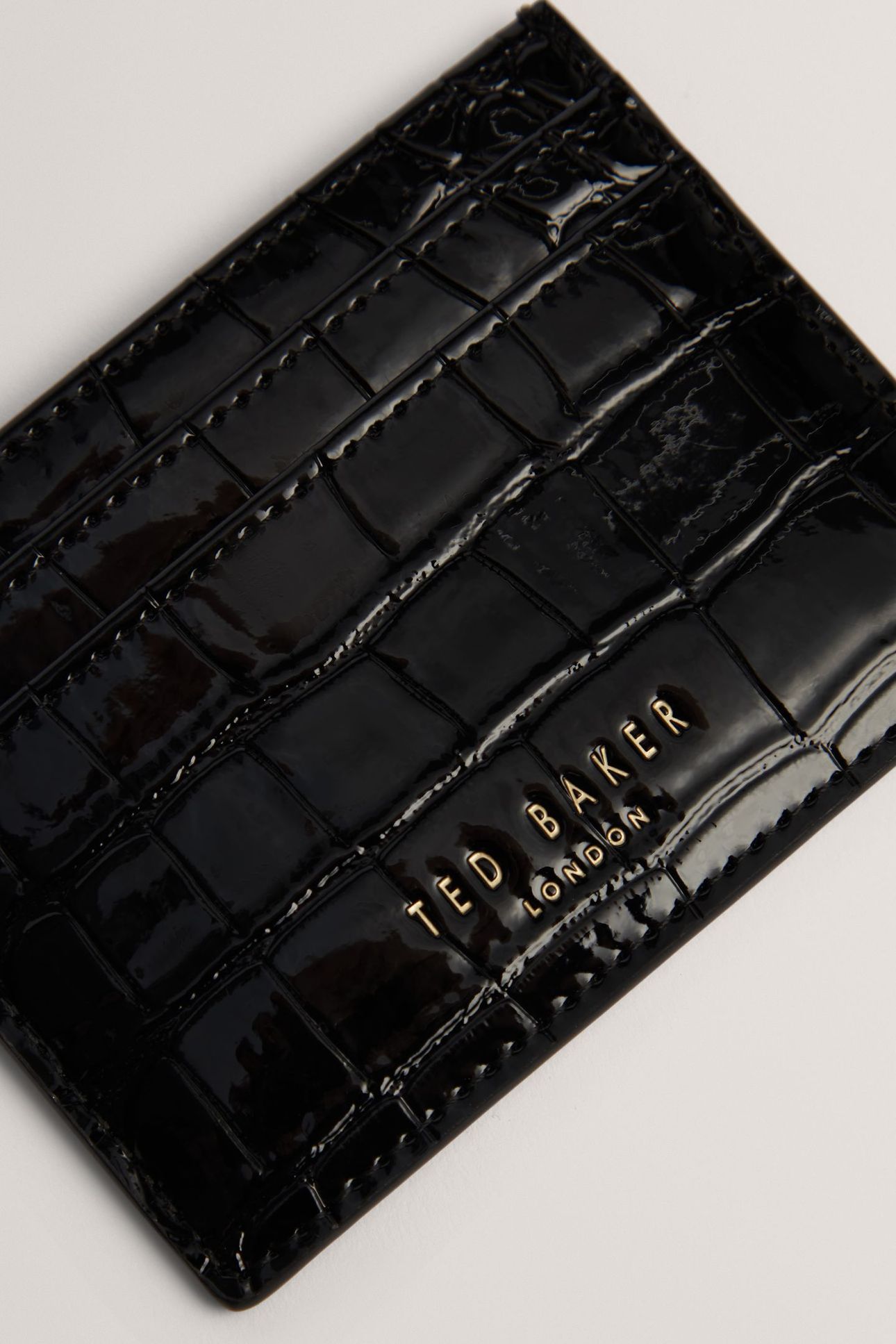 CROC EFFECT CARD HOLDER BLACK 3