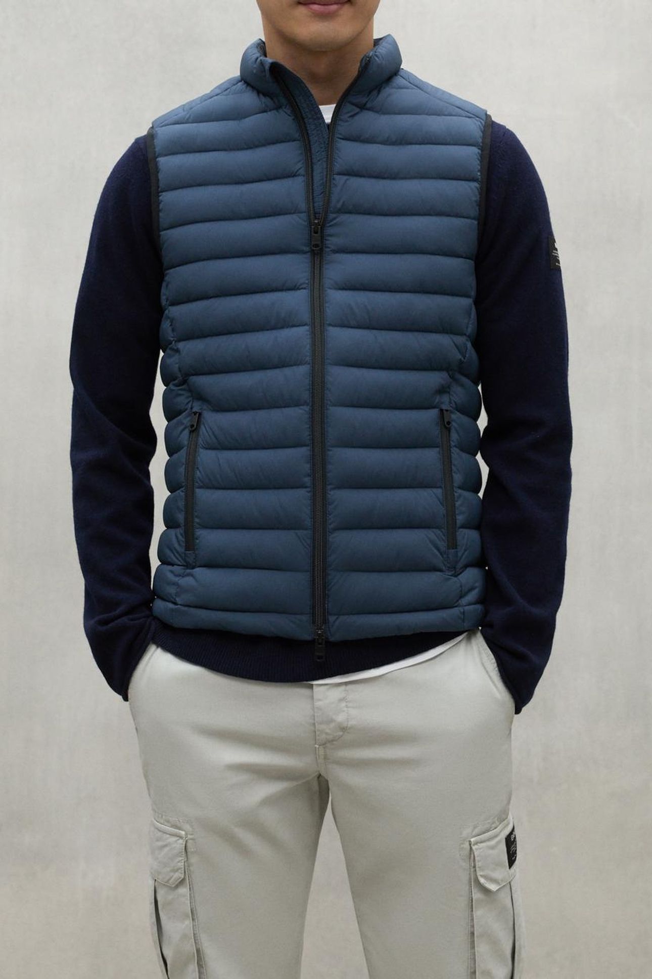 CARDIFFALF VEST STEEL BLUE 1