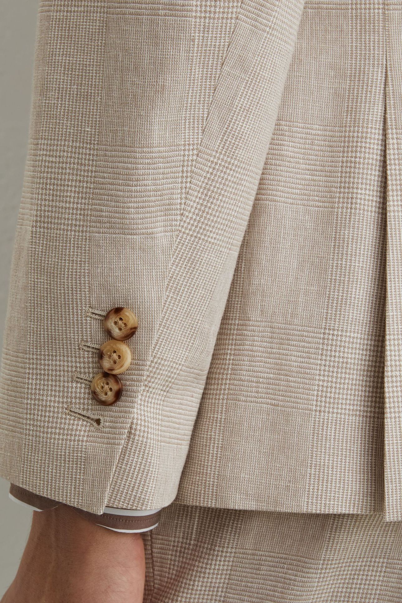 SB CHECK BLAZER OATMEAL BROWN 5