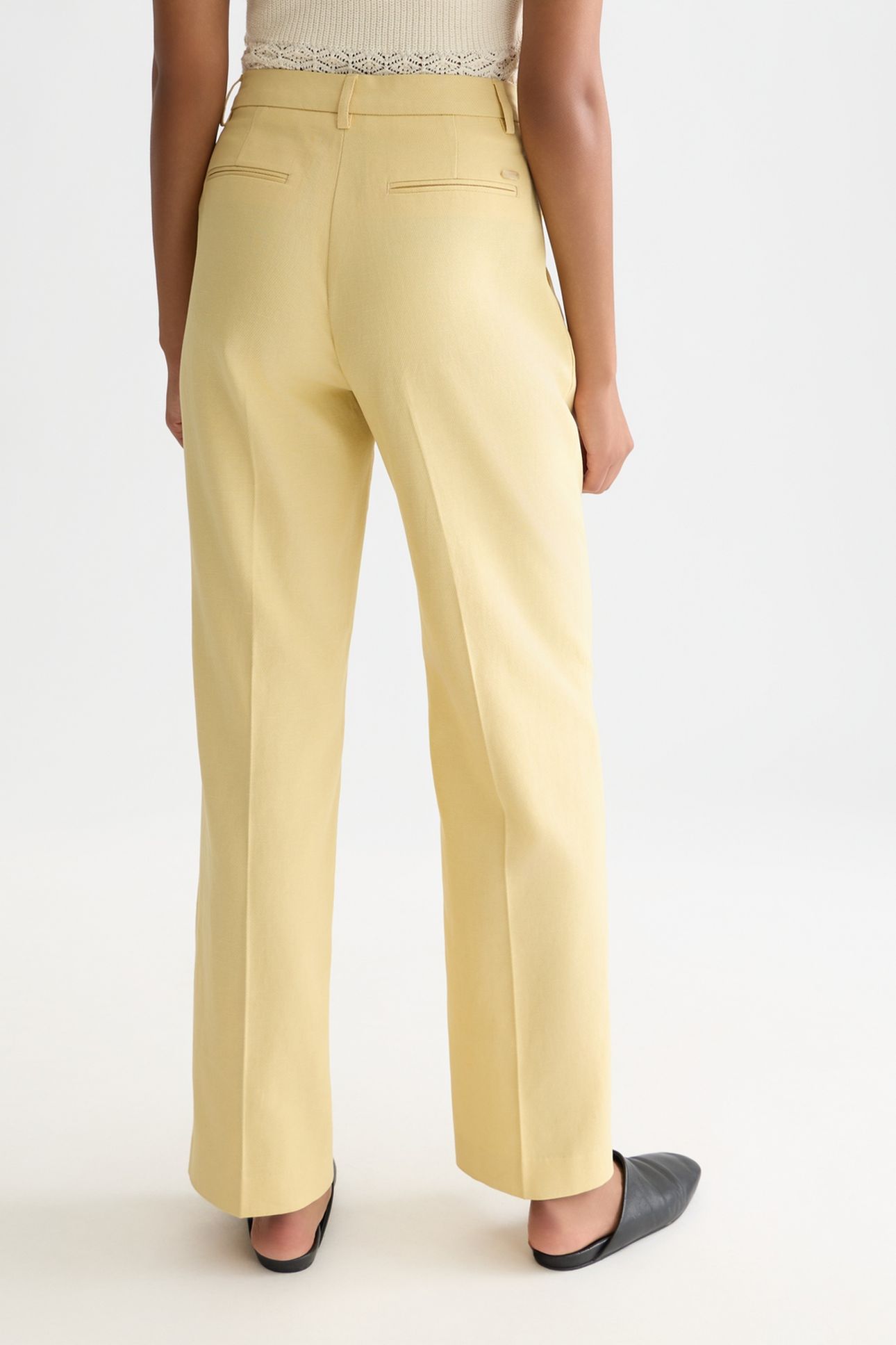 EDIE - HIGH RISE WIDE LEG PANTS PARSNIP 2