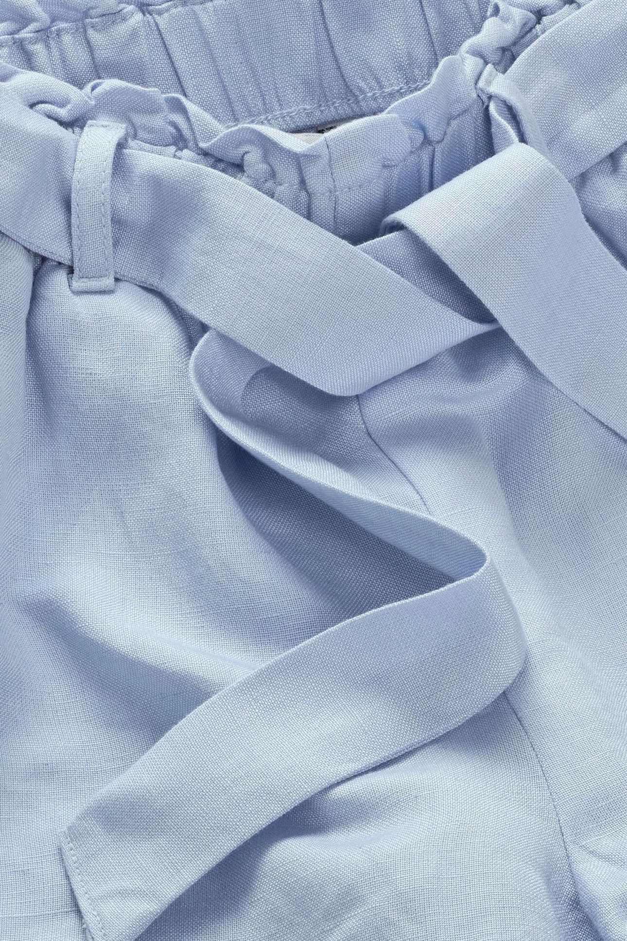 GIRLS LINEN PULL ON SHORT BREEZY BLUE 3