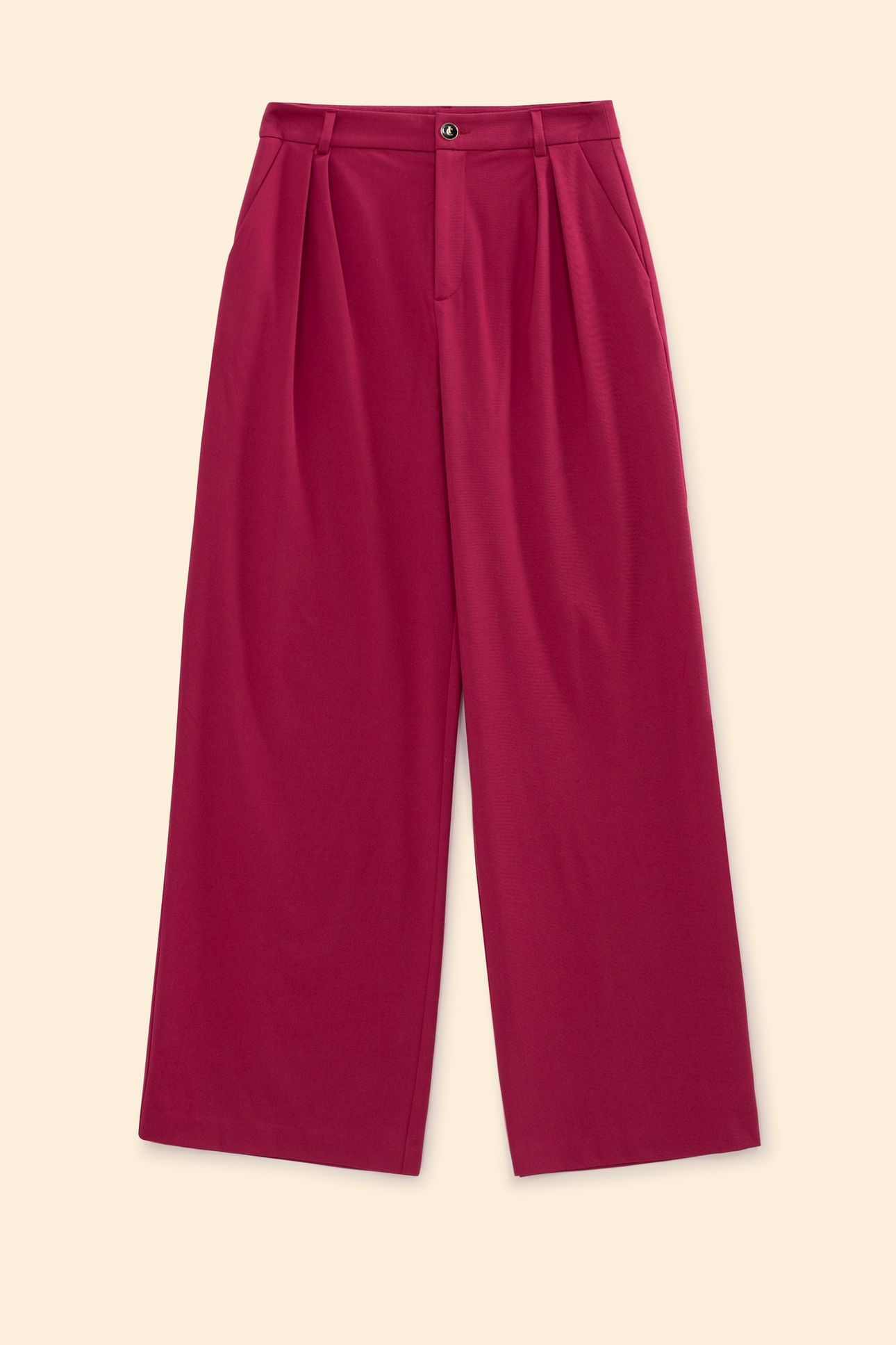 PINK WIDE-LEG SUIT TROUSERS 3