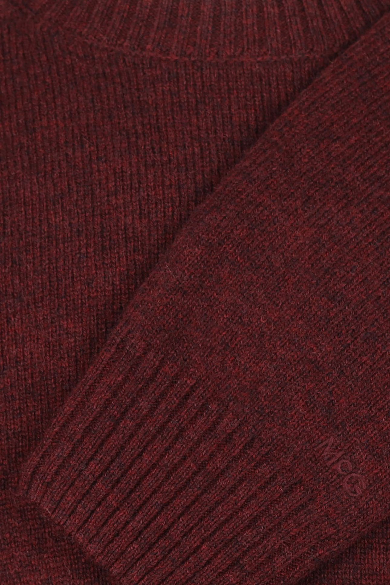 LAMBSWOOL CREW NECK SWEATER BURGUNDY 4