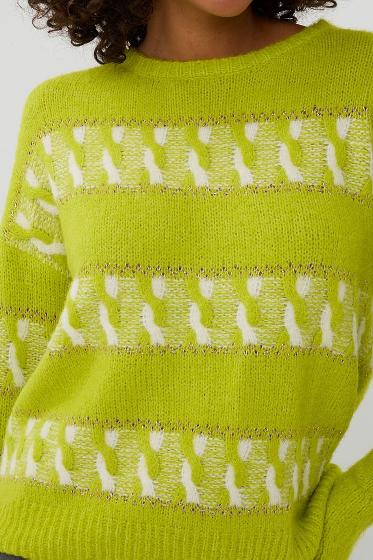 SWEATER STRIPED JACQUARD CITY LIME 8