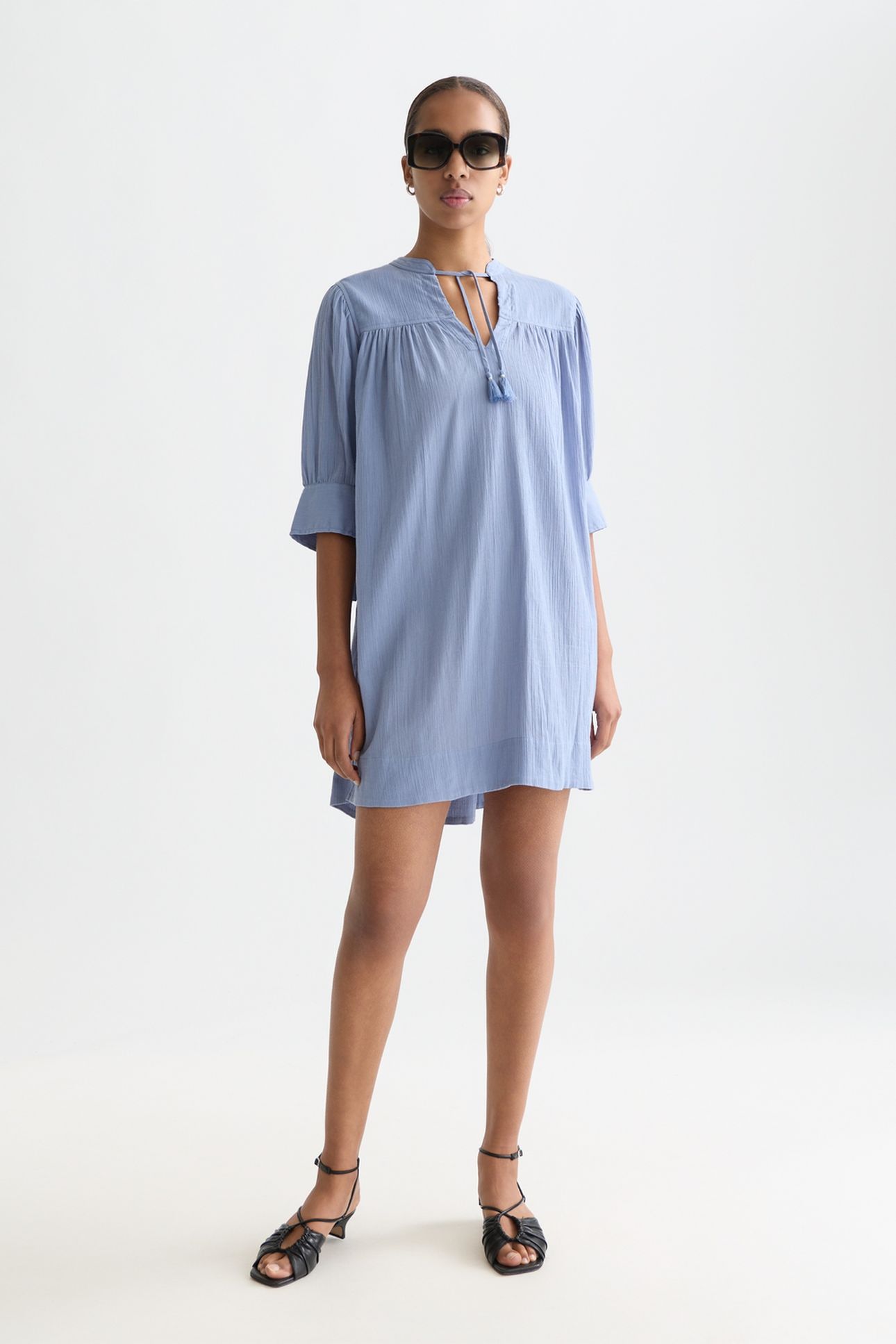 MINI GATHERED SLEEVE DRESS INFINITY 1
