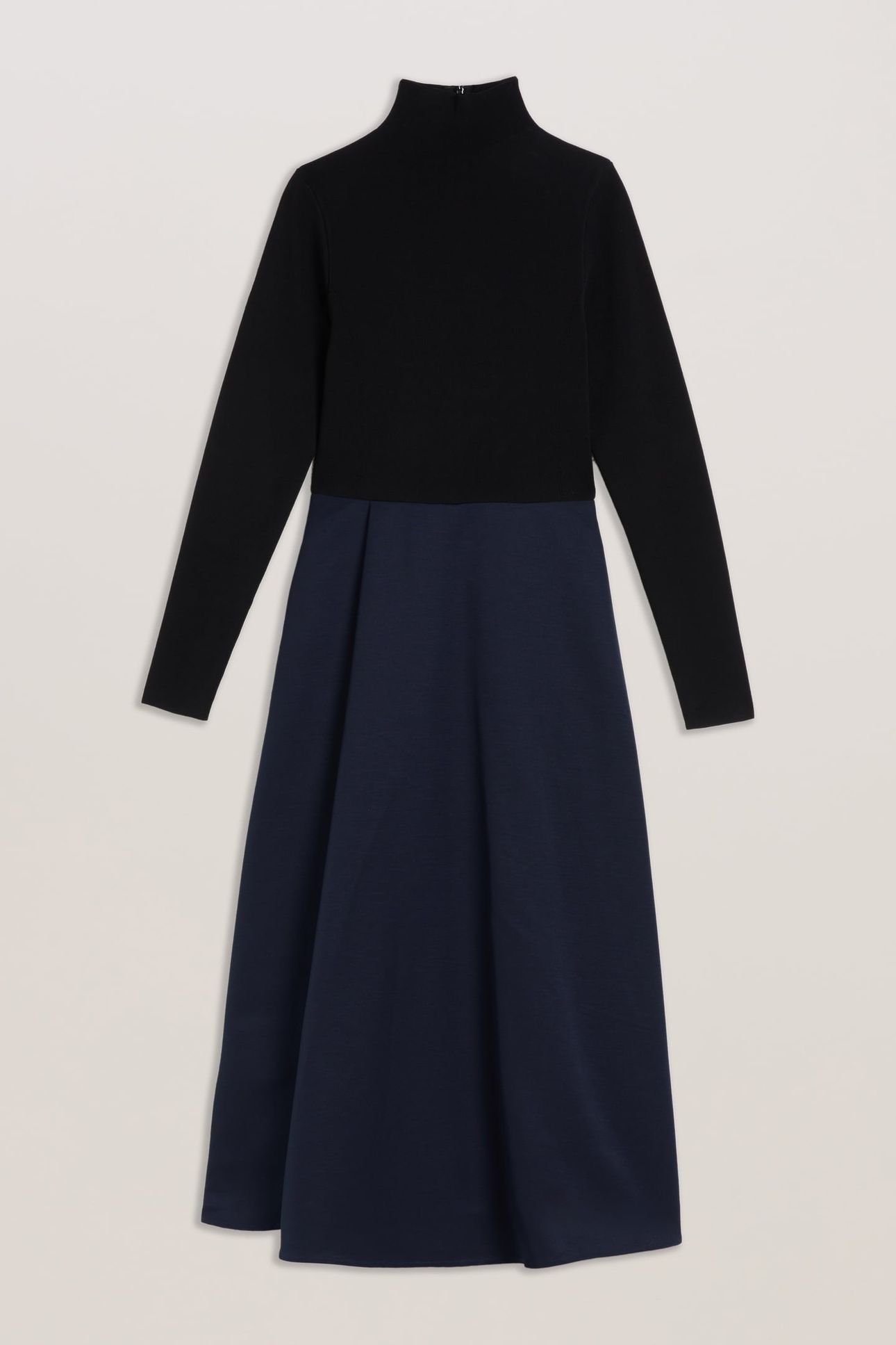 CHIRA KNIT BODICE DRESS WITH WRAP SKIRT BLACK 3