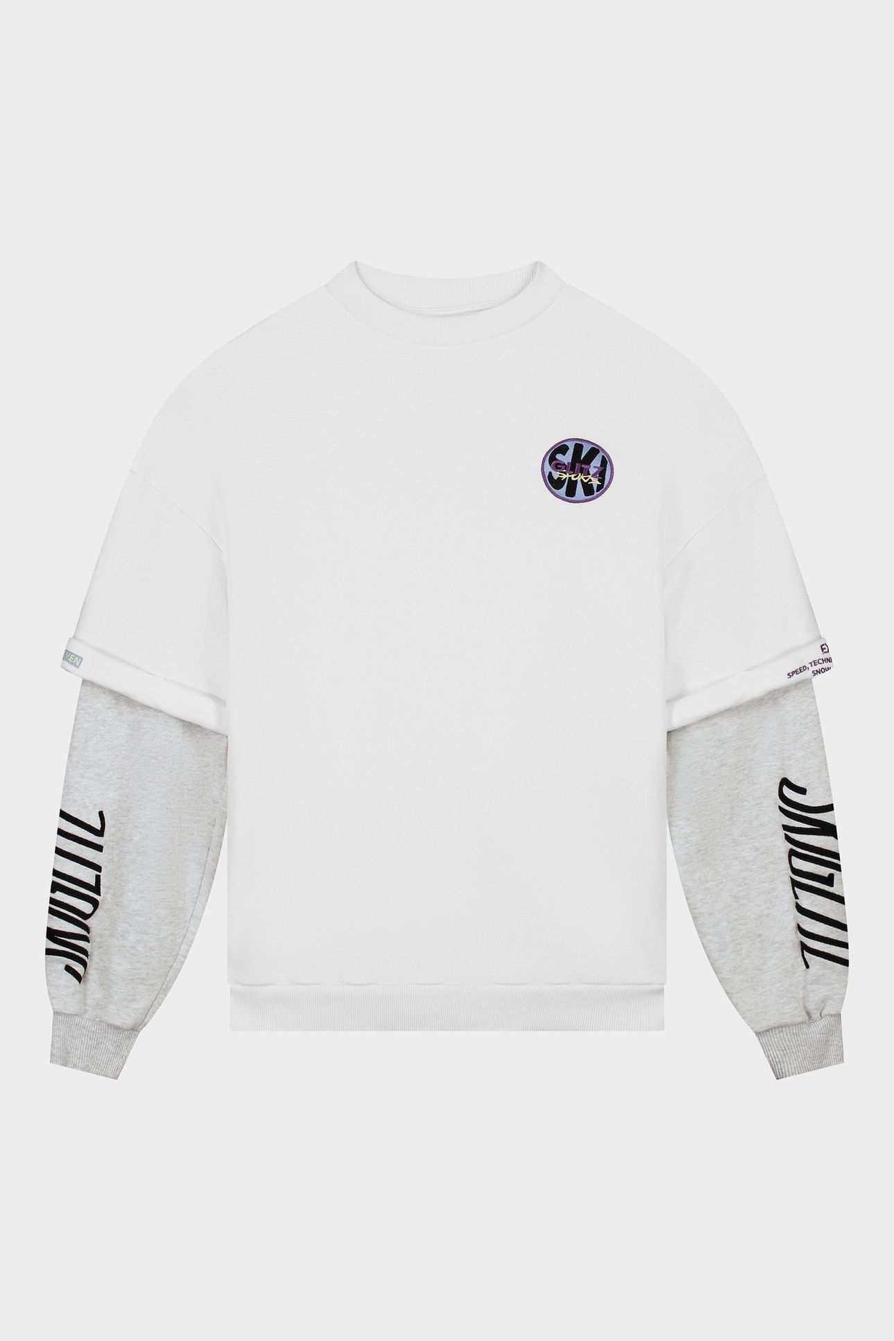 LOREN SWEATER DOUBLE SLEEVE SWEATER WHITE 4
