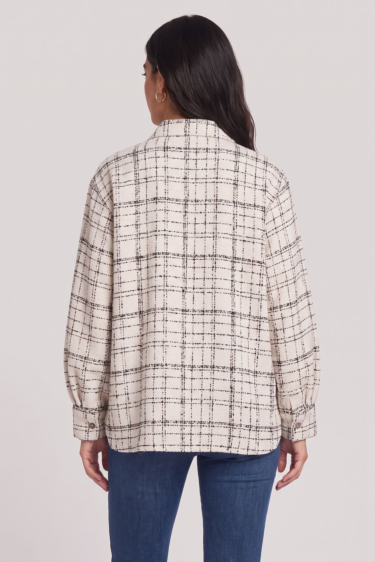 ZUNNY OVERSHIRT ECRU/BLACK 2