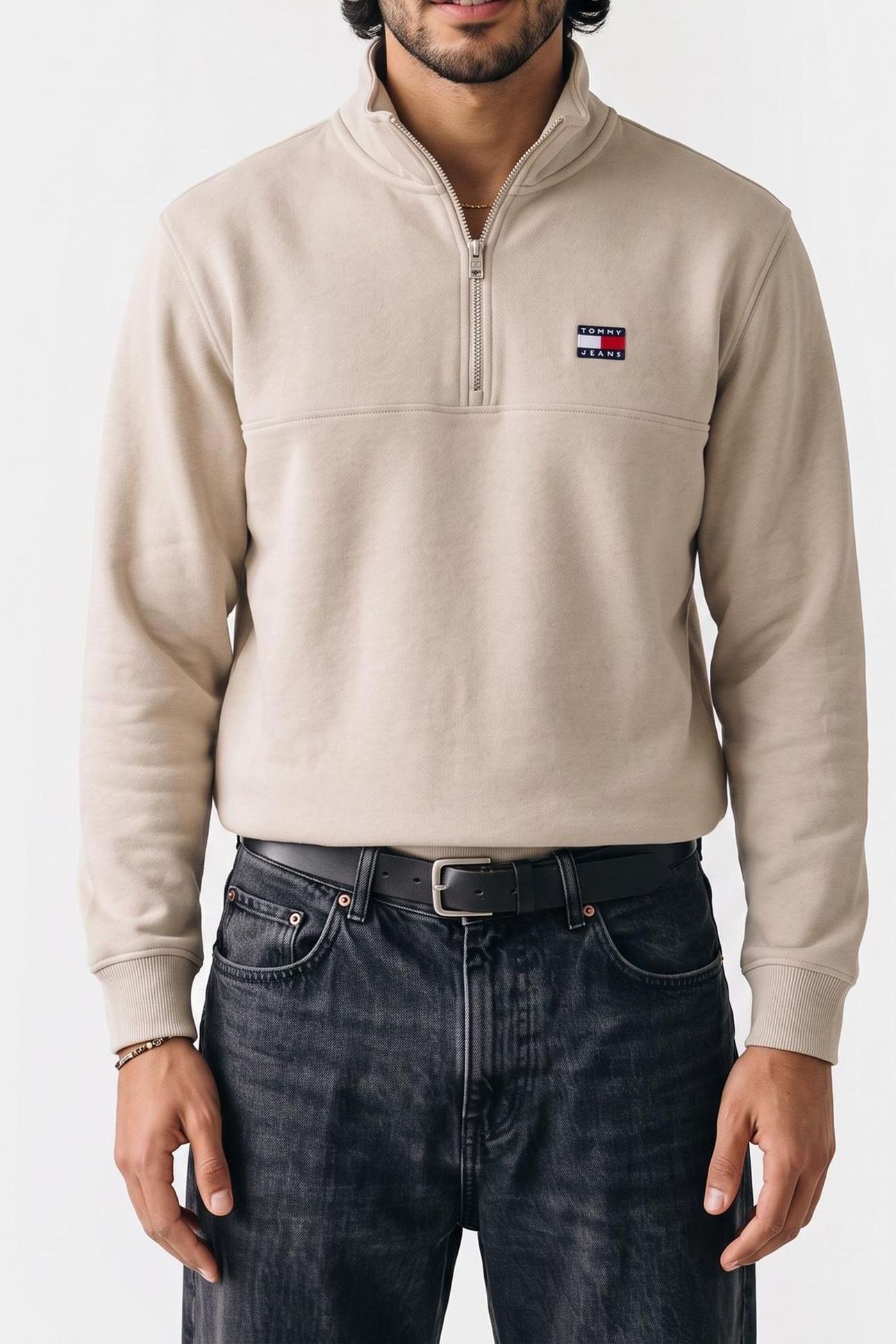 TJM REG BADGE QUARTER ZIP ANCIENT WHITE HEATHER 1