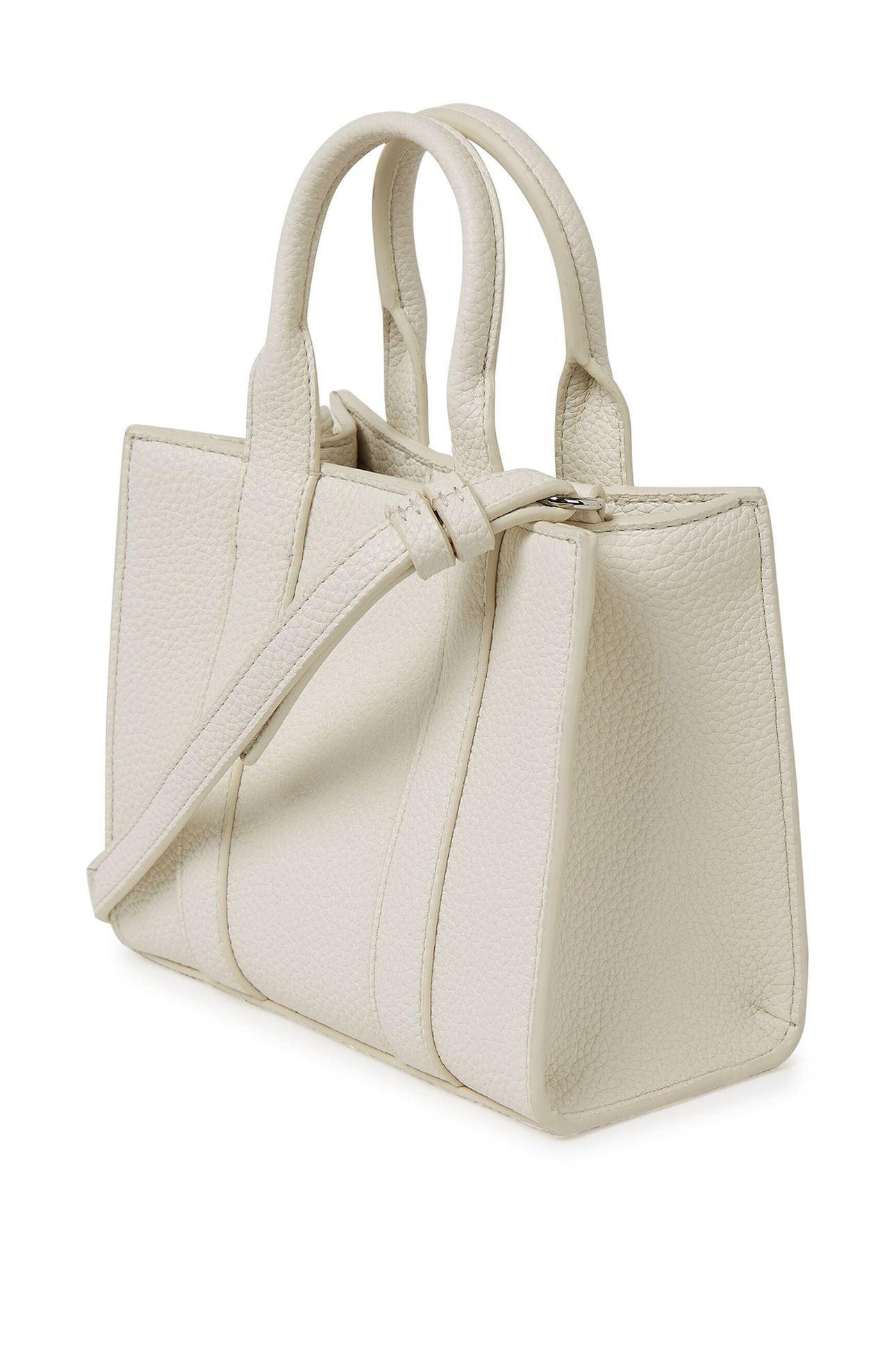 K/RSG MN SQUARE TOTE PEB EMB OFF WHITE 3