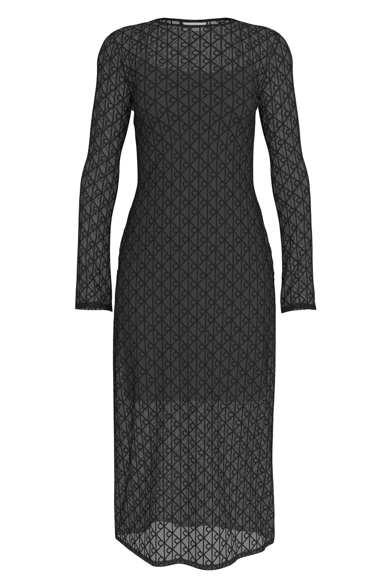LS LACE MAXI DRESS BLACK 4