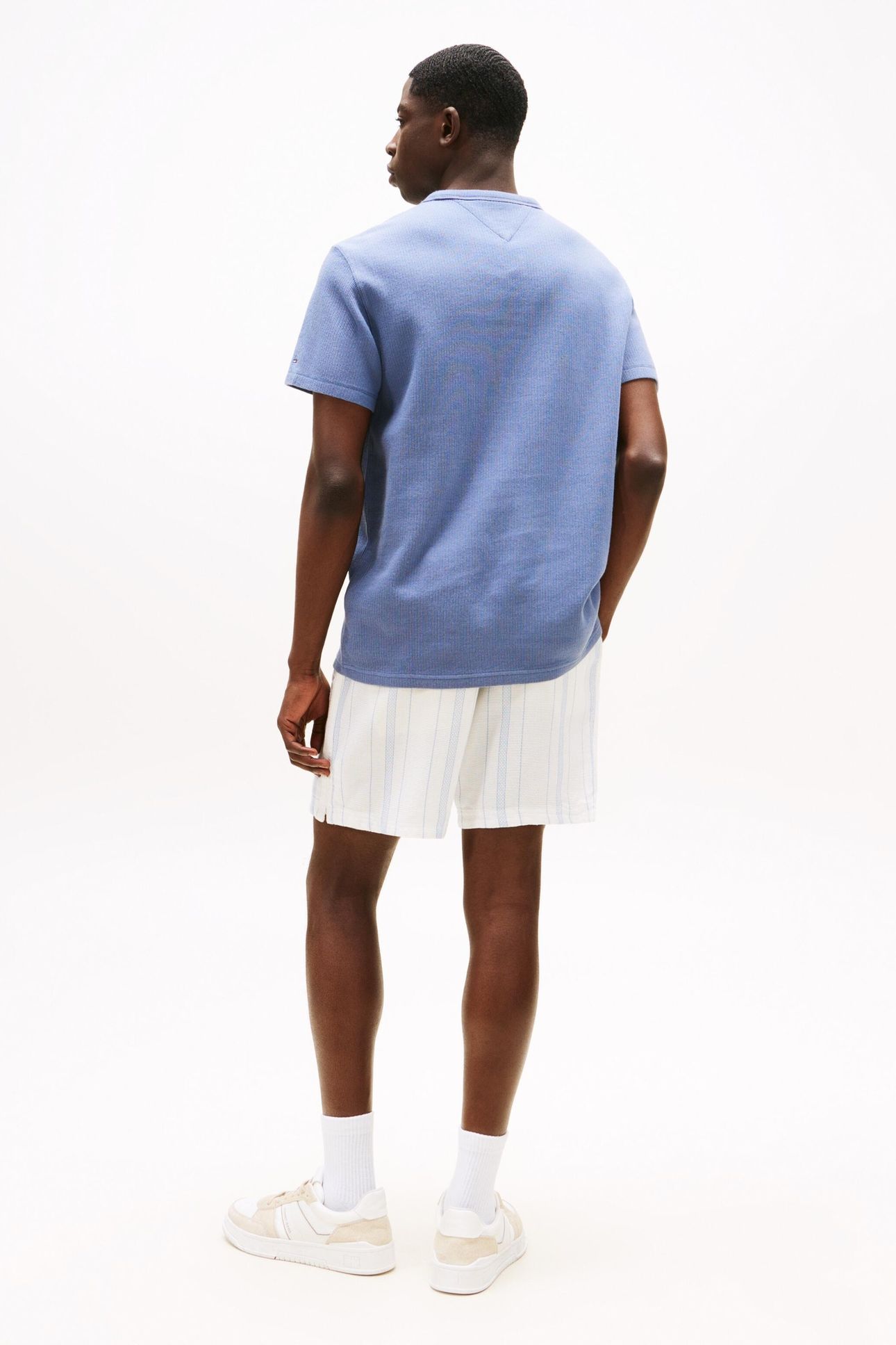 TJM SLIM WAFFLE TEE BLUE MOMENT 4