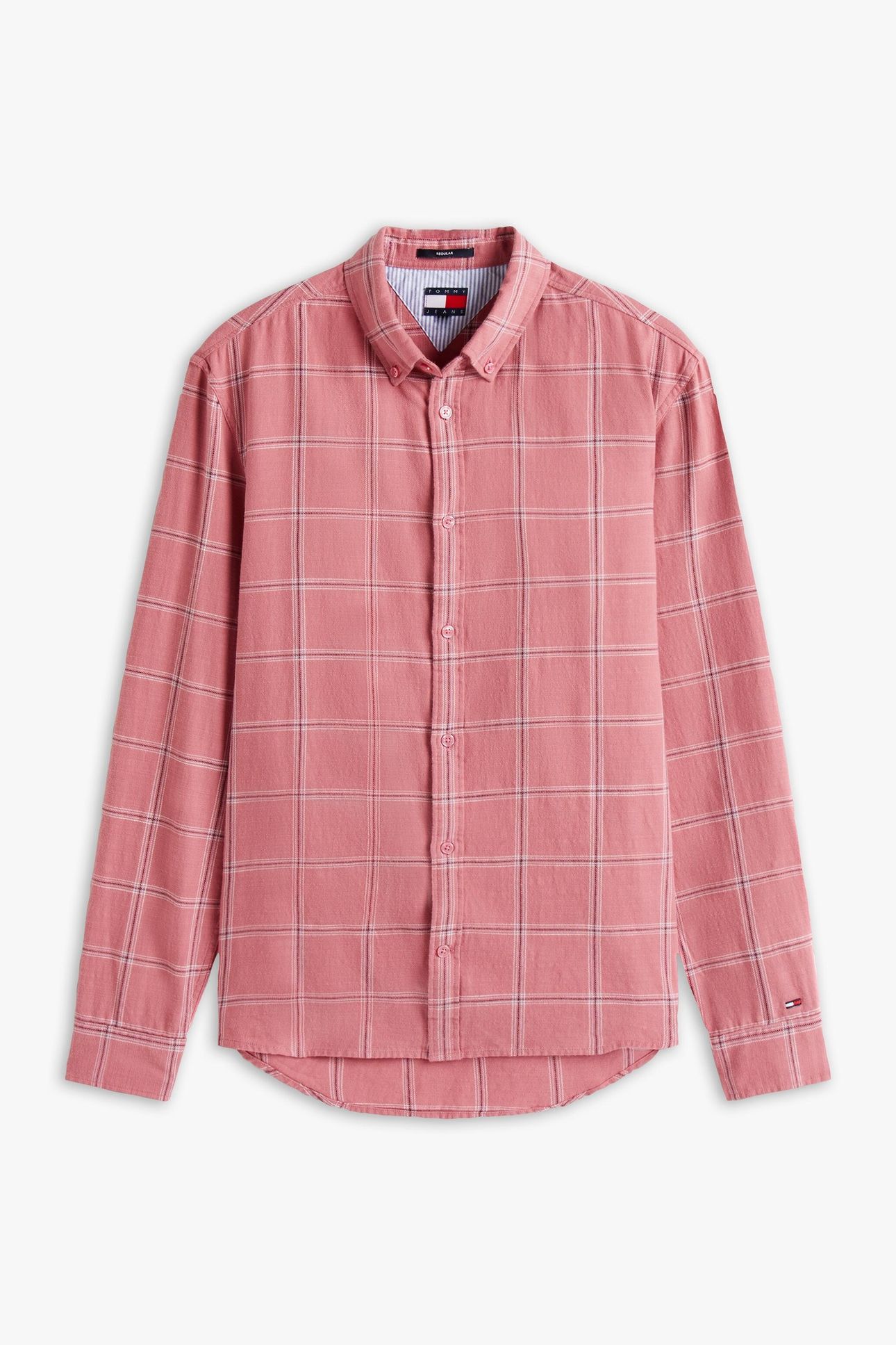 TJM ESSENTIAL TWILL SHIRT TAHITI BERRY CHECK 4