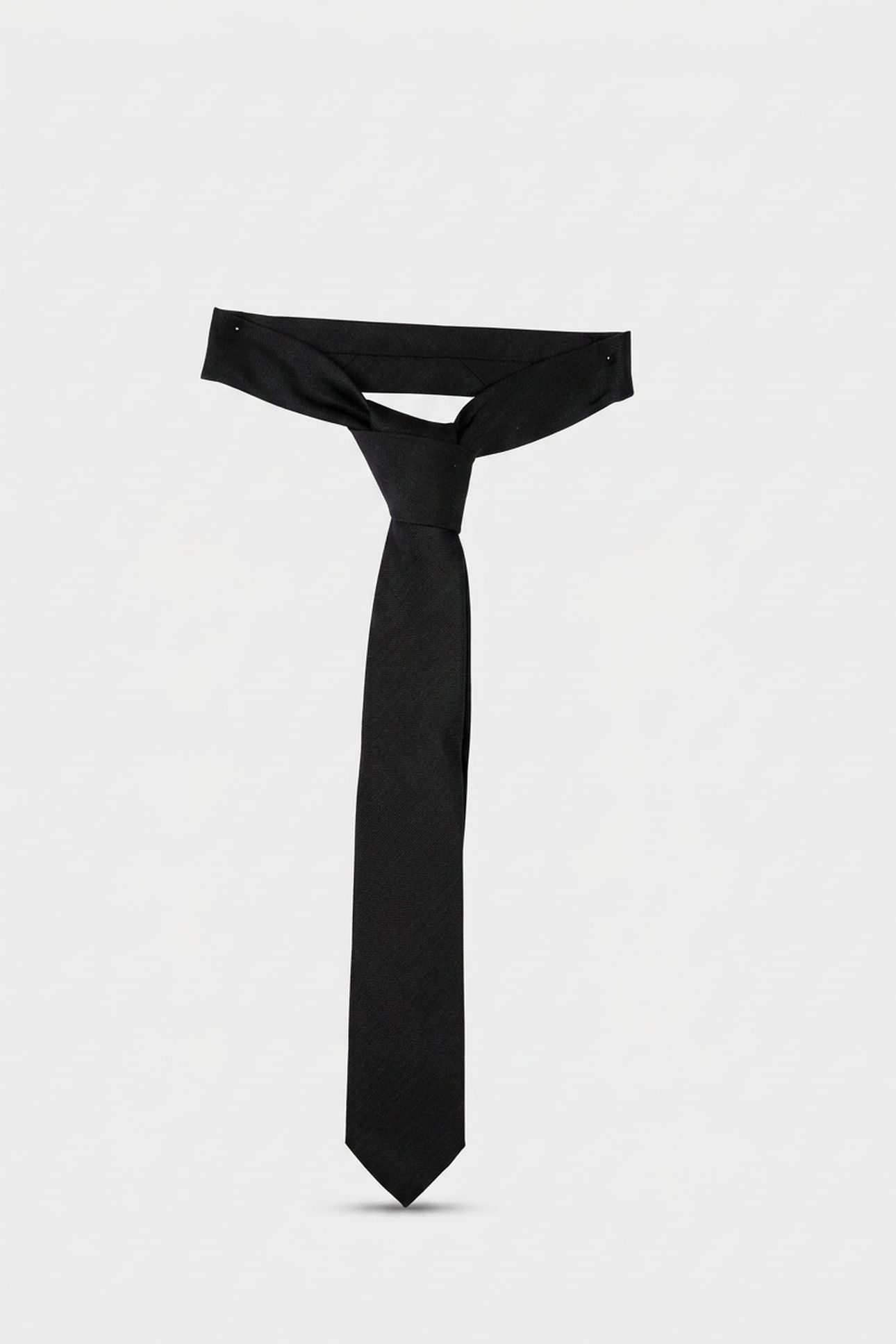 TRACY LINEN TEXTURED TIE BLACK 3
