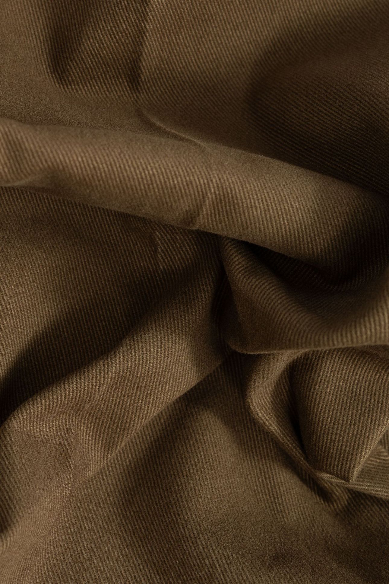 KHAKI GABARDINE WIDE-LEG TROUSERS 5