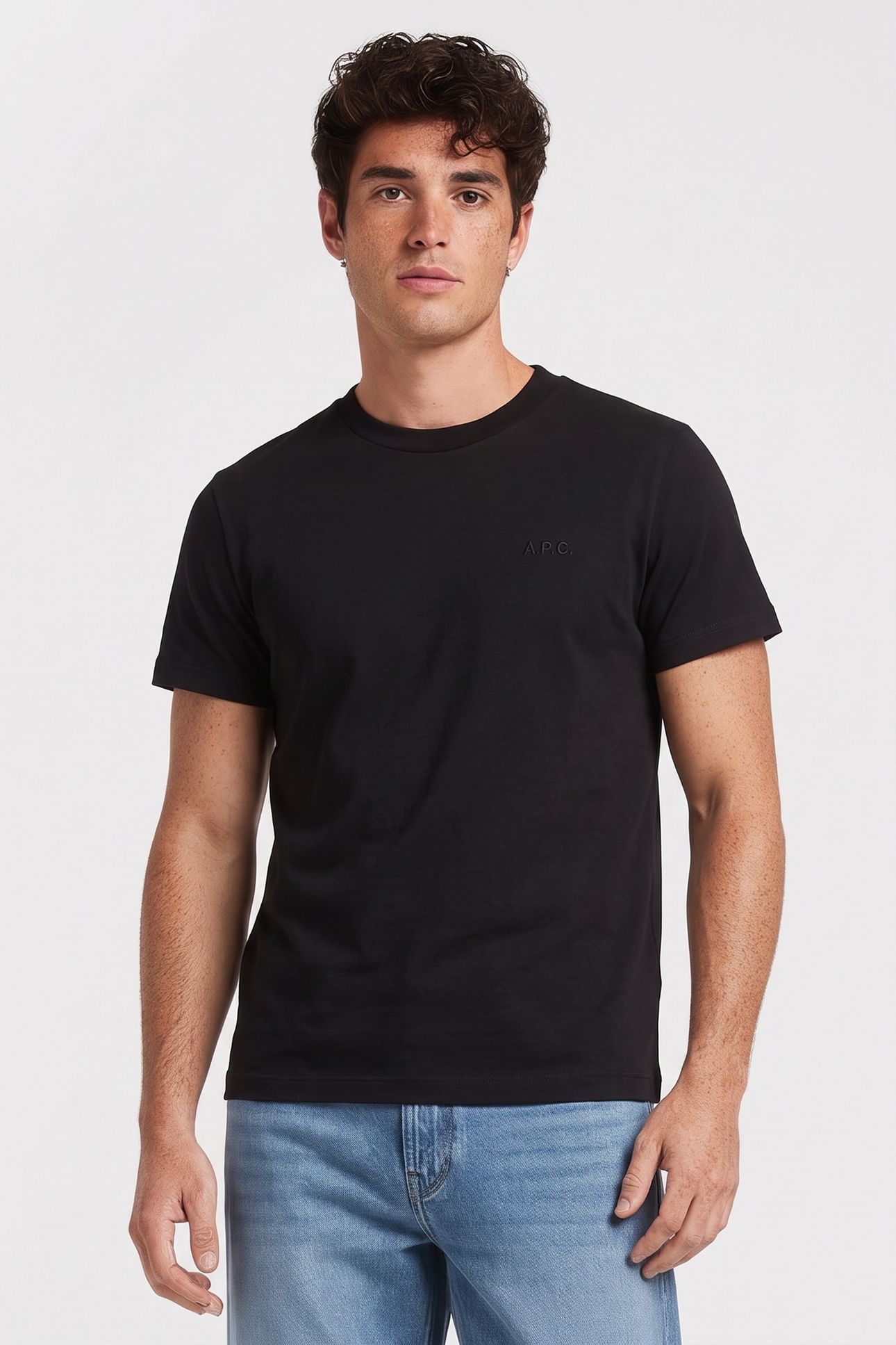 UNISEX T-SHIRT STANDARD EMBROIDERED BLACK 2
