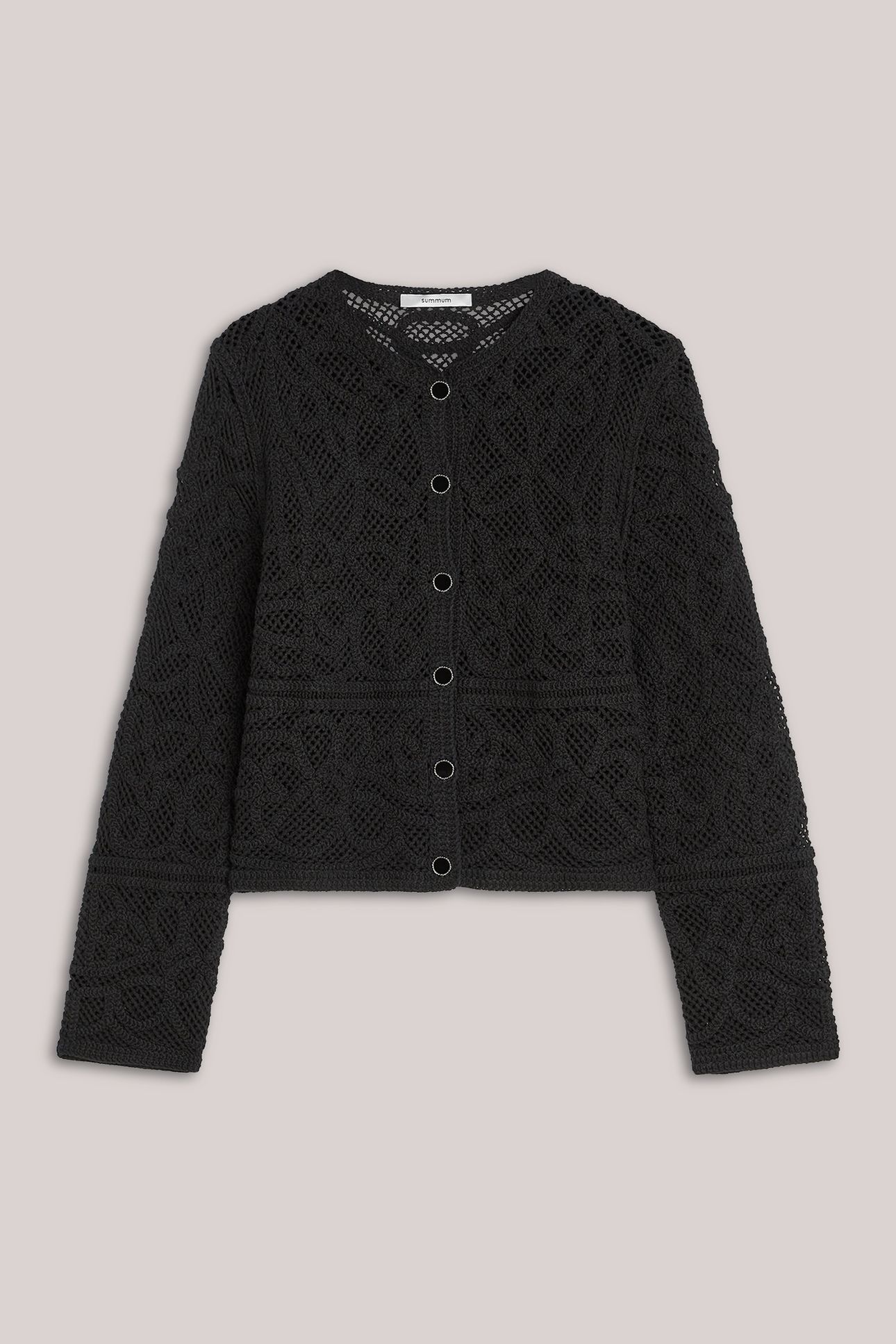 CARDIGAN MACRAME KNIT BLACKS 4