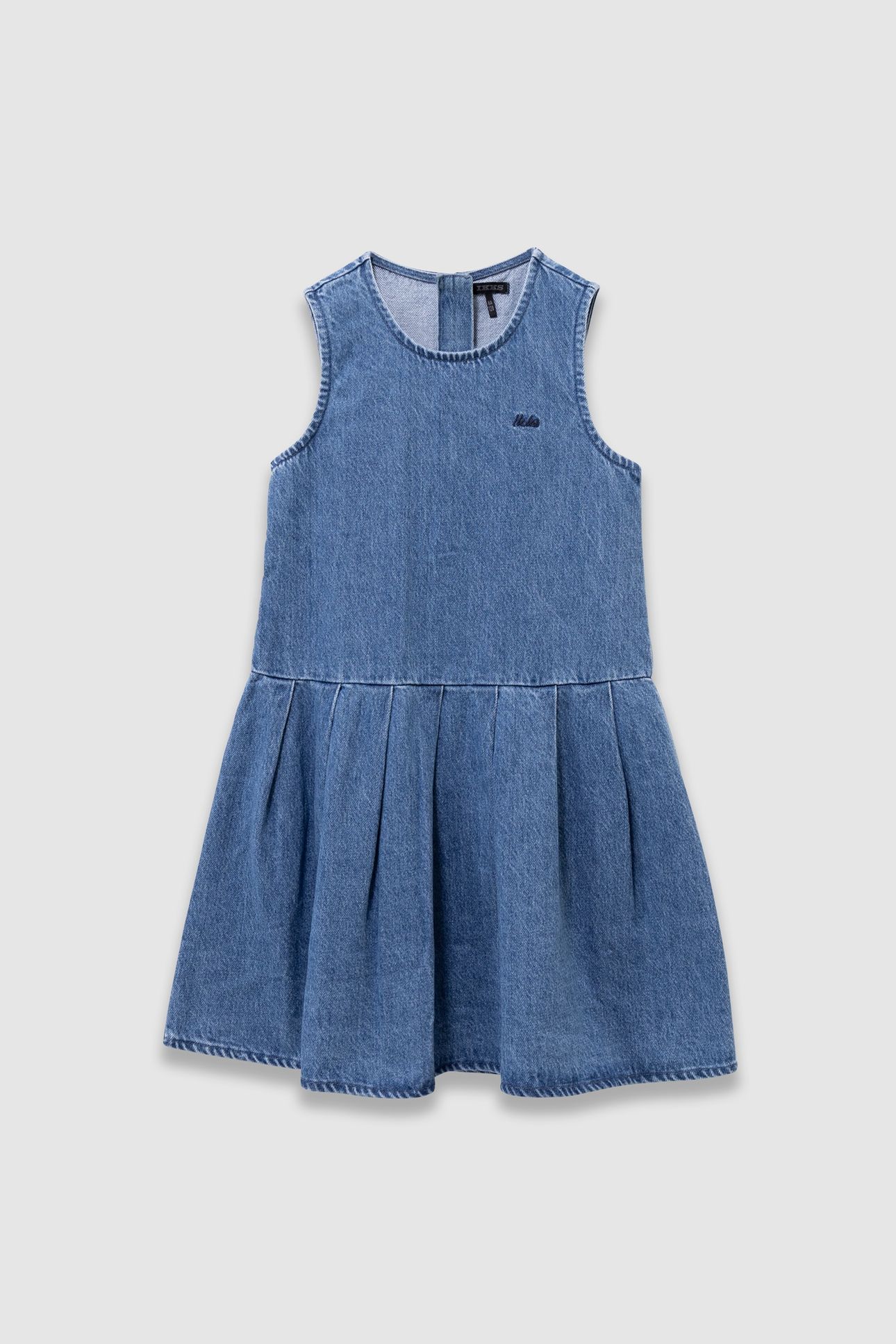 GIRLS’ 2-IN-1 DENIM DRESS AND ZIP-NECK SWEATSHIRT 3