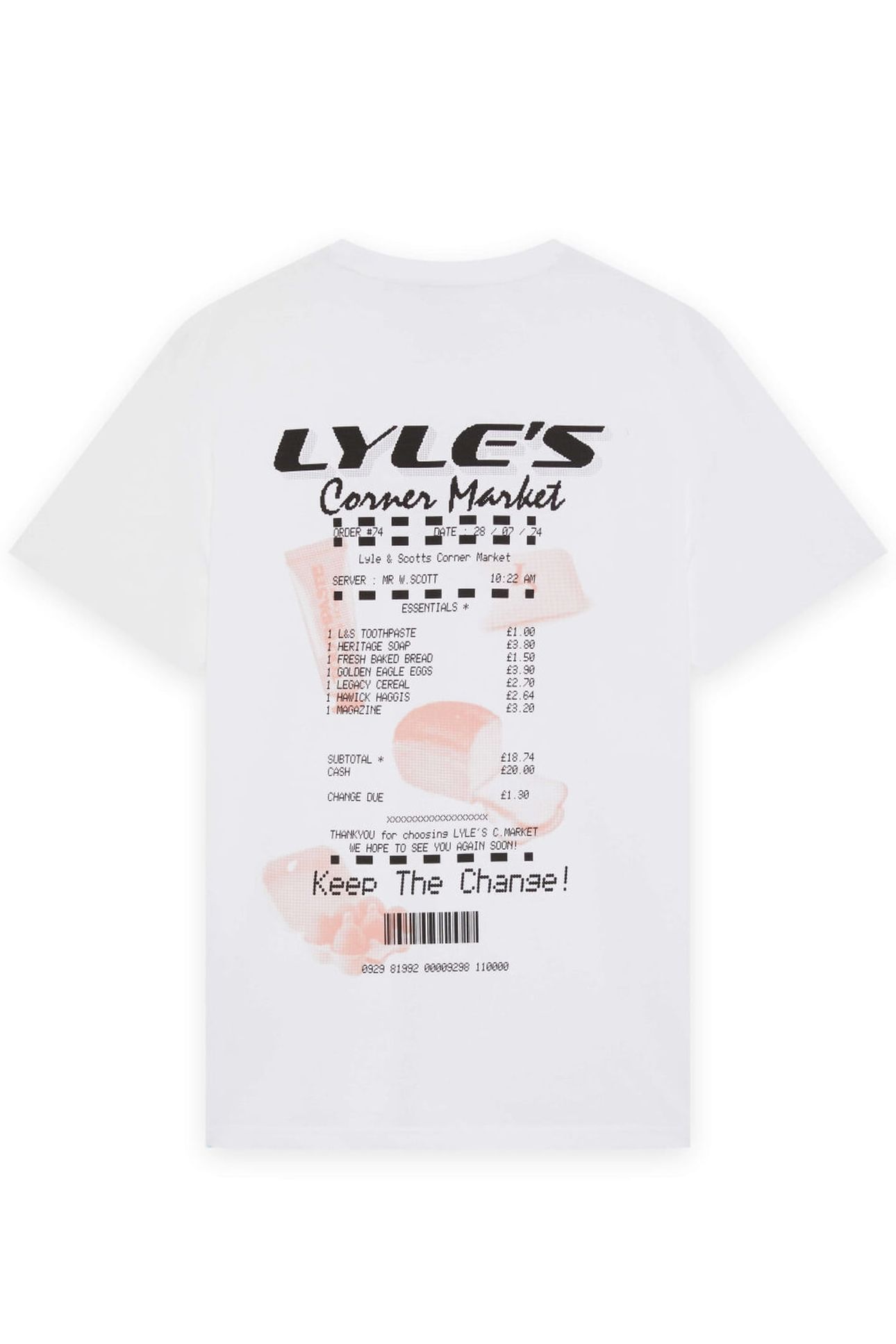 RECEIPT GRAPHIC T-SHIRT WHITE 5