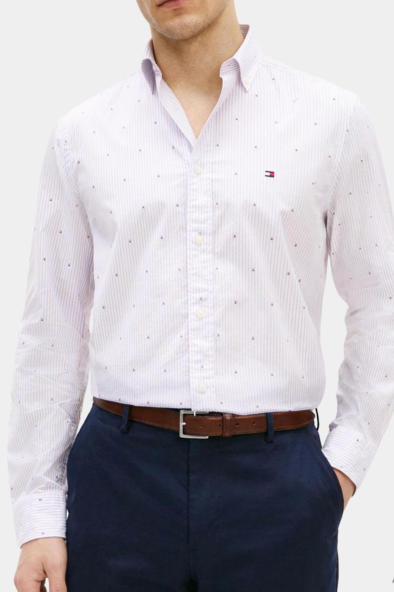 FLEX POPLIN SHIRT SWEET BLUE/STRIPE 1