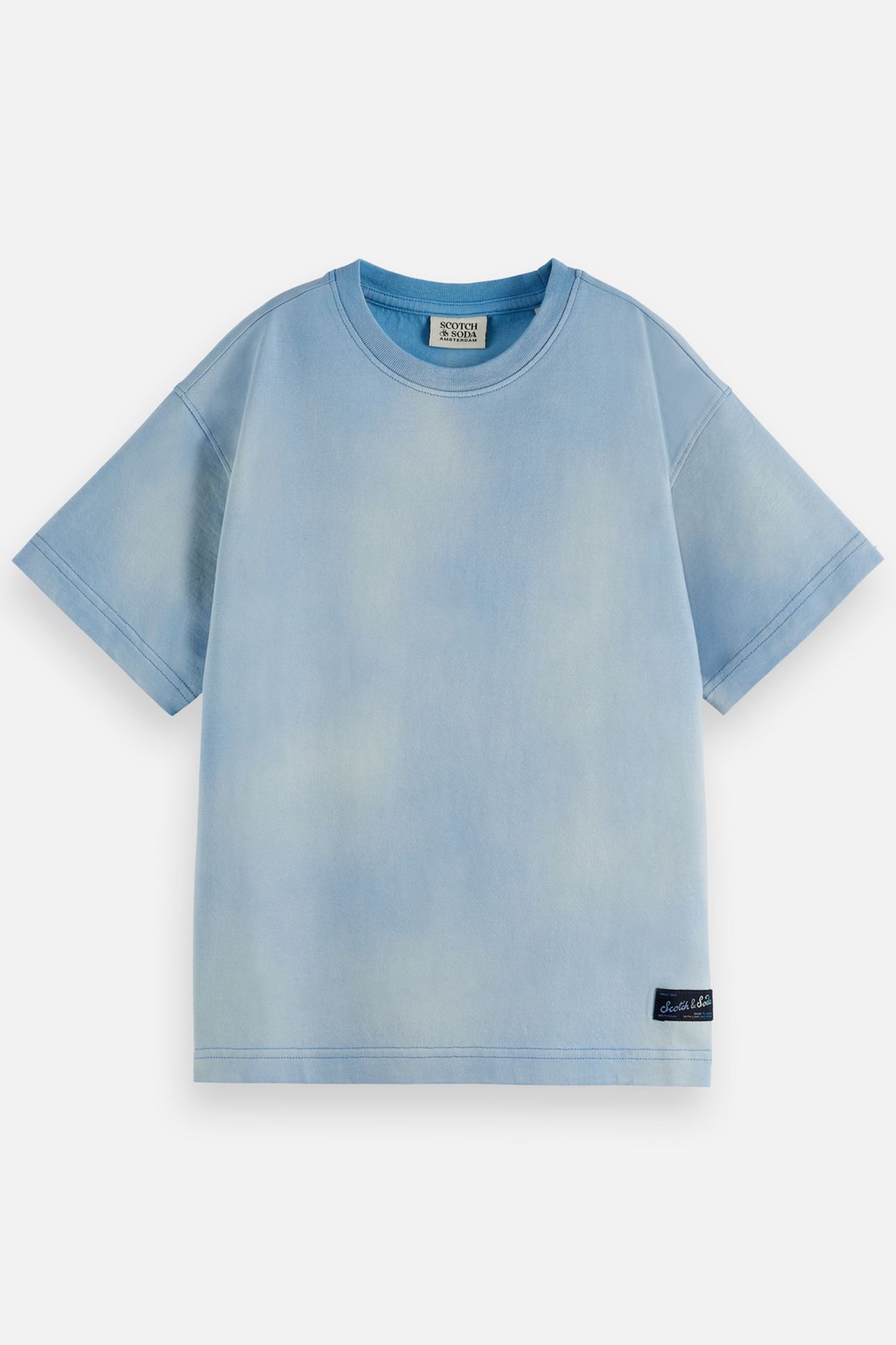 BOYS BACK ARTWORK RELAXEDFIT WASHED TSHIRT MEDIUM BLUE 1
