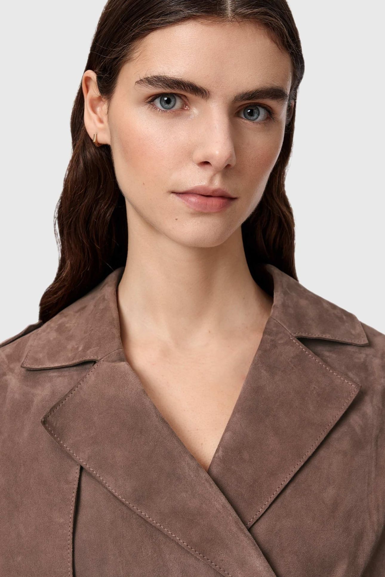 OPHELIA SUEDE JACKET MOLE BROWN 7