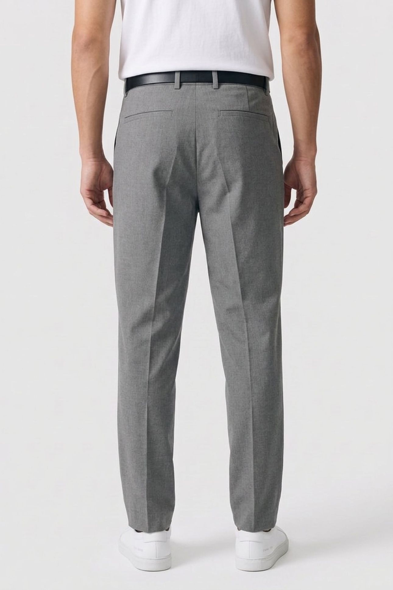SLIM TAPERED PLEATED MARBLE GRAY 2