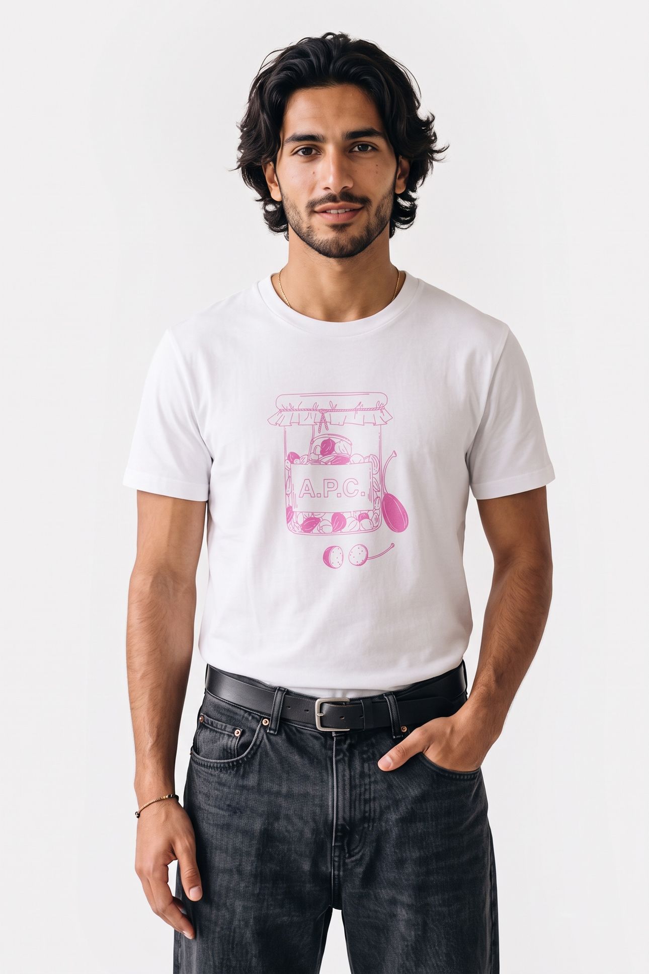 UNISEX T-SHIRT SHORT SLEEVE CAPERS WHITE 2