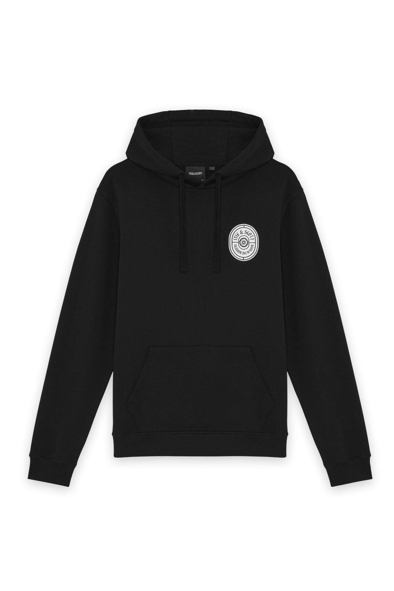 BORDERS LABEL GRAPHIC HOODIE JET BLACK 4