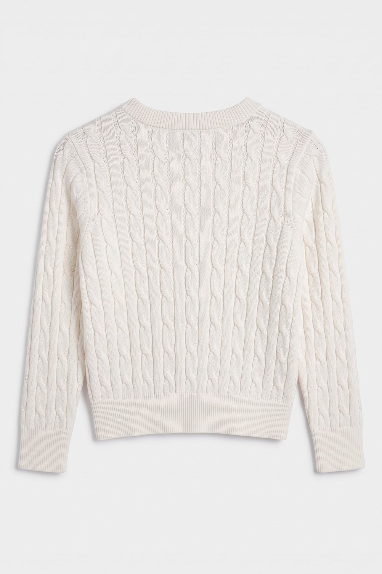 KIDS GIRLS SHIELD CABLE KNIT JUMPER WHITE 3