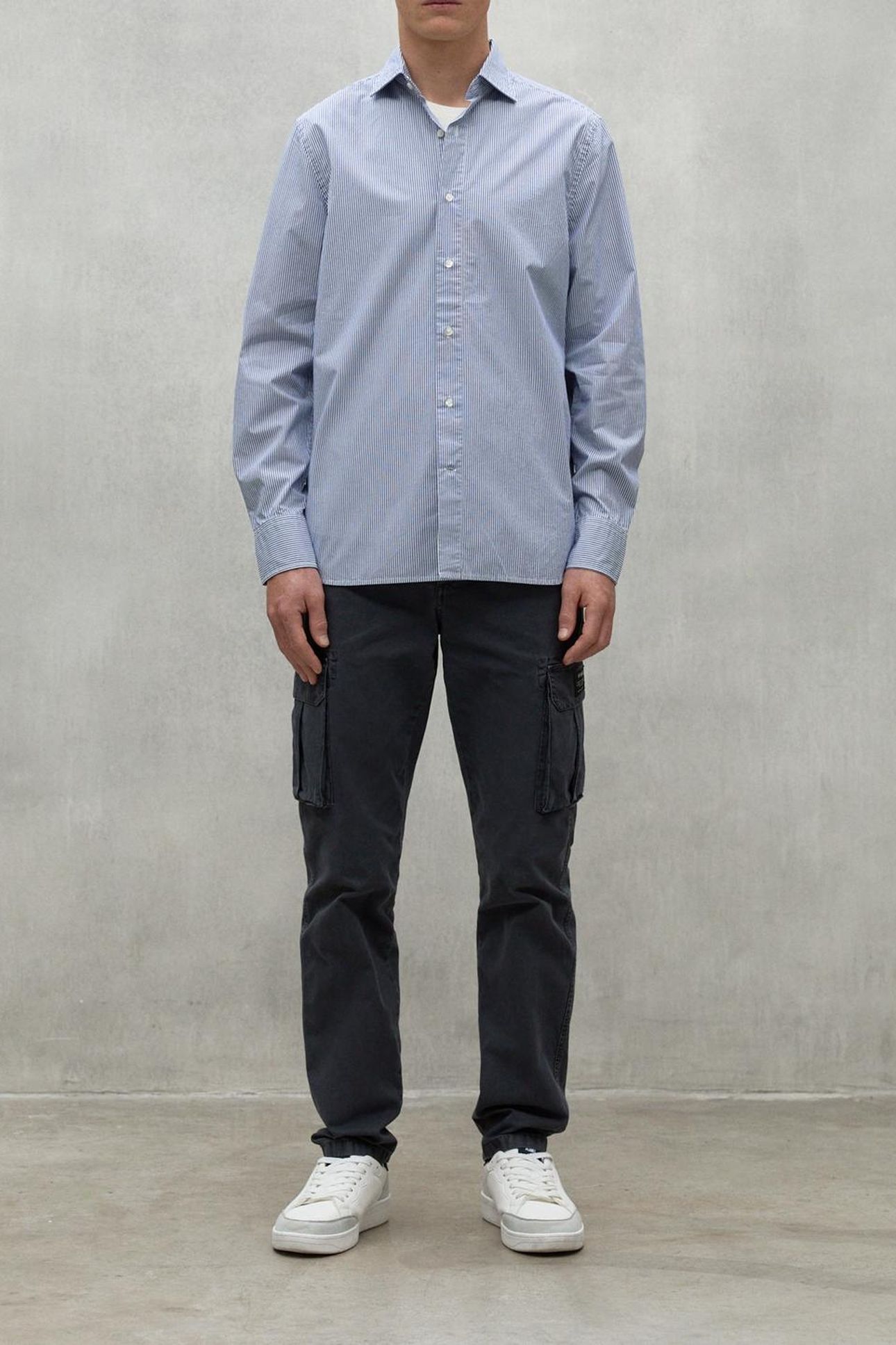 ALFREDOALF SHIRT WHITE + DEEP NAVY 3