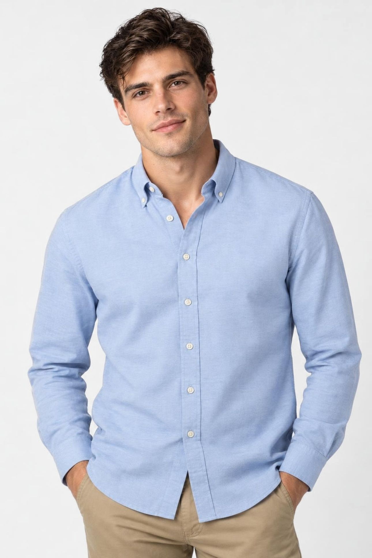 STRETCH PIQUE SHIRT LIGHT BLUE 2