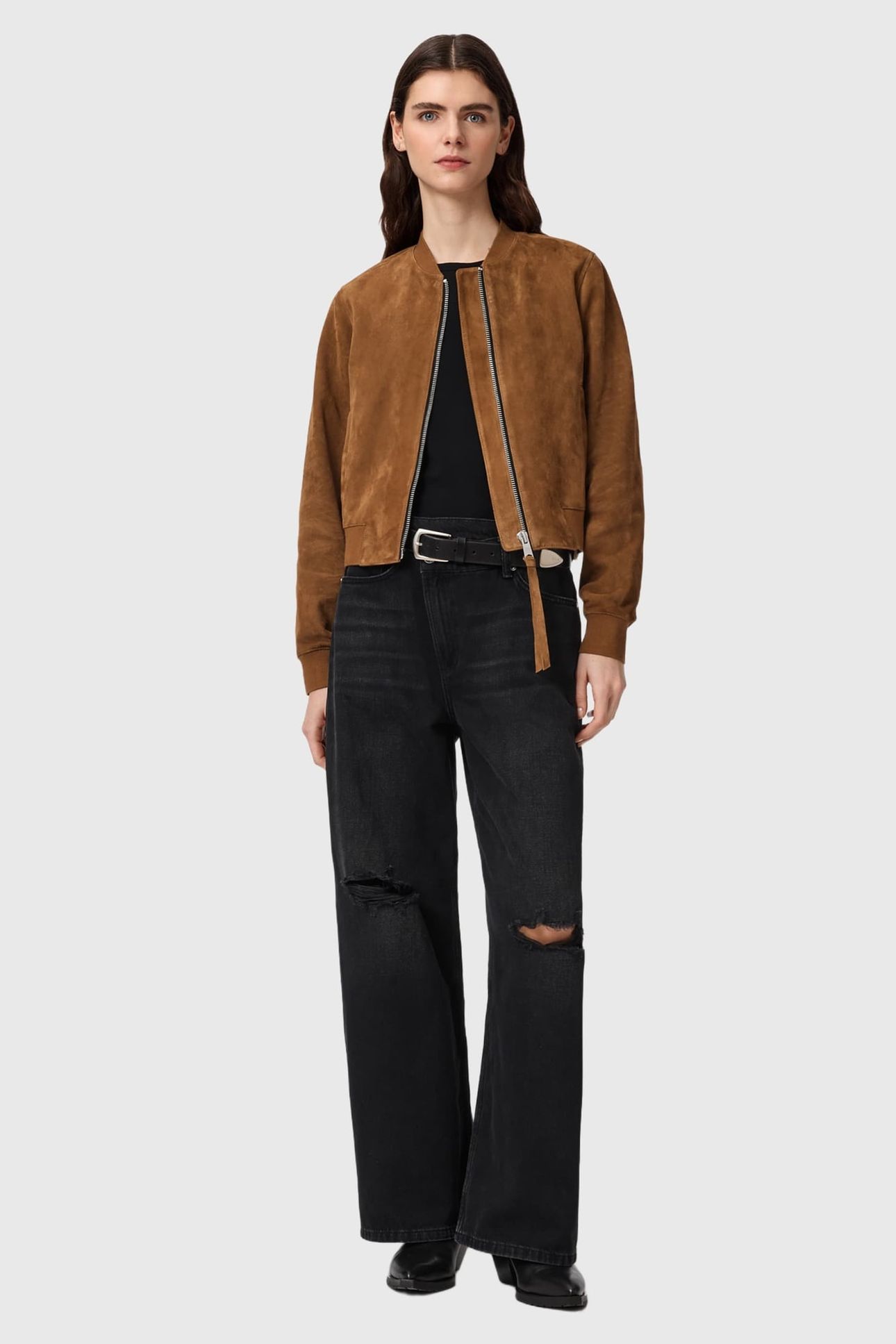 ORTEN SUEDE BOMBER SUGAR BROWN 3