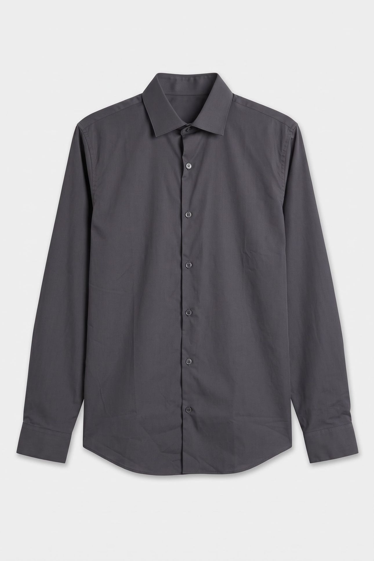 SLIM ESSENTIALS POPLIN SHIRT CARBON 3