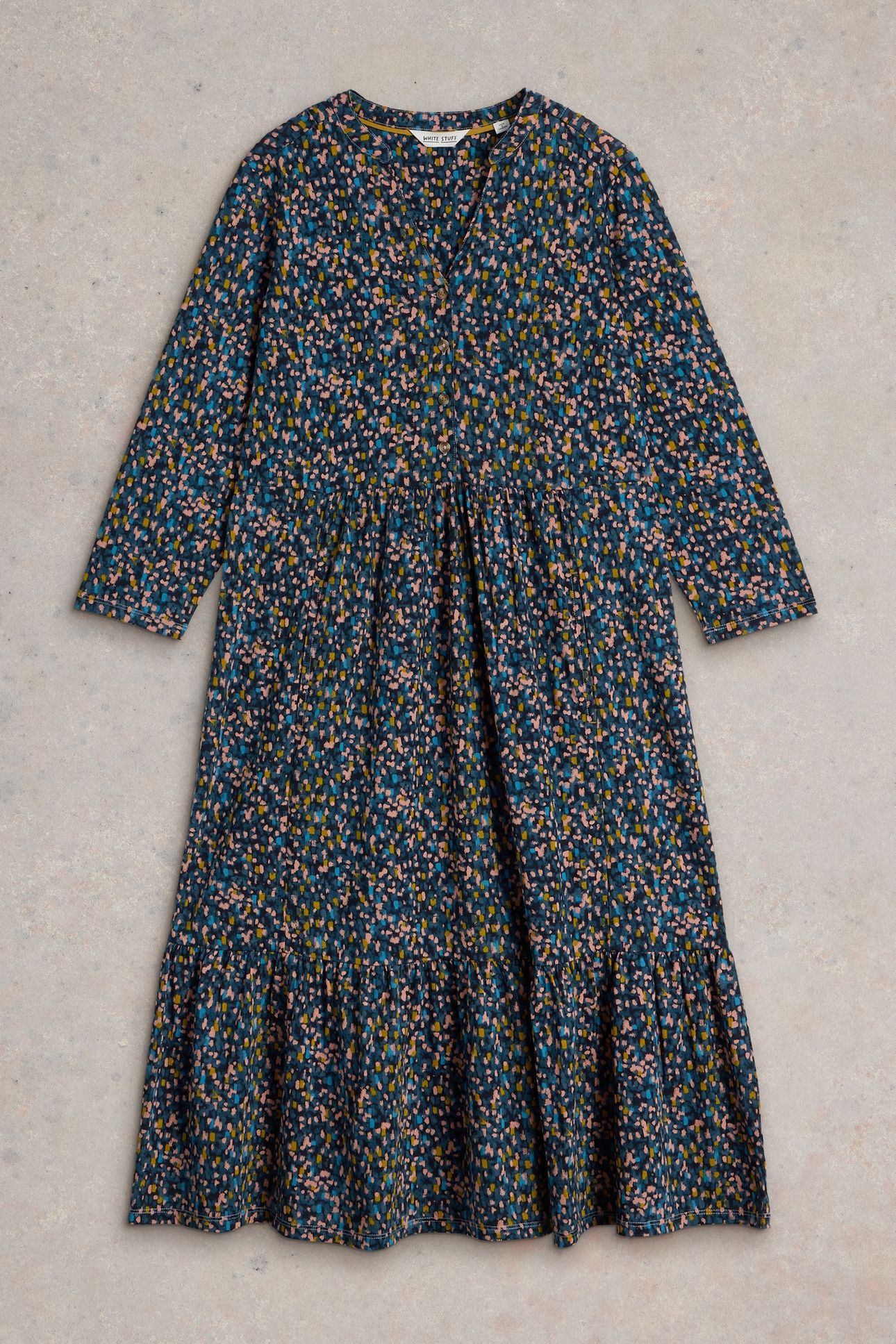 NAYA JERSEY DRESS NAVY MULTI 3