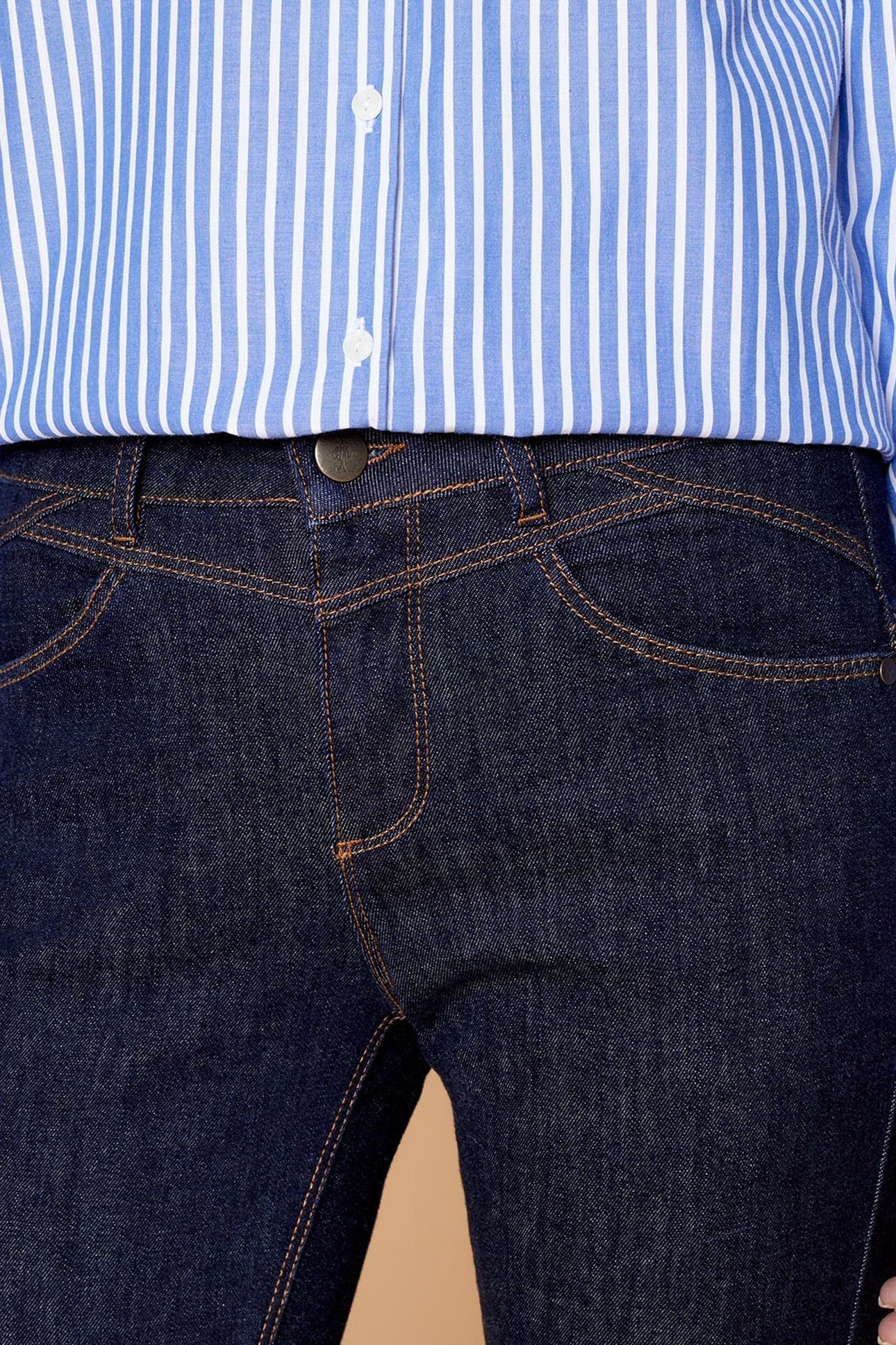 THE INDI . SLIM NAVY JEANS 7/8 PUSH UP EFFECT 5