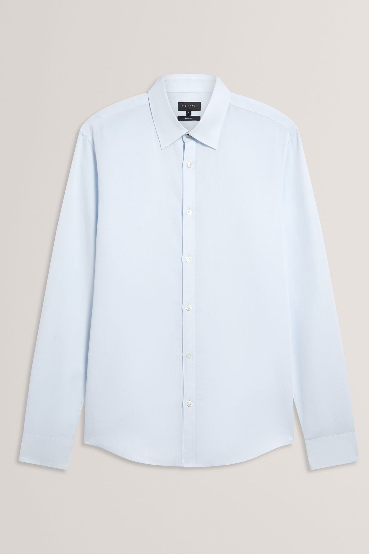 LS REGULAR LINEN BLEND SHIRT BLUE 3