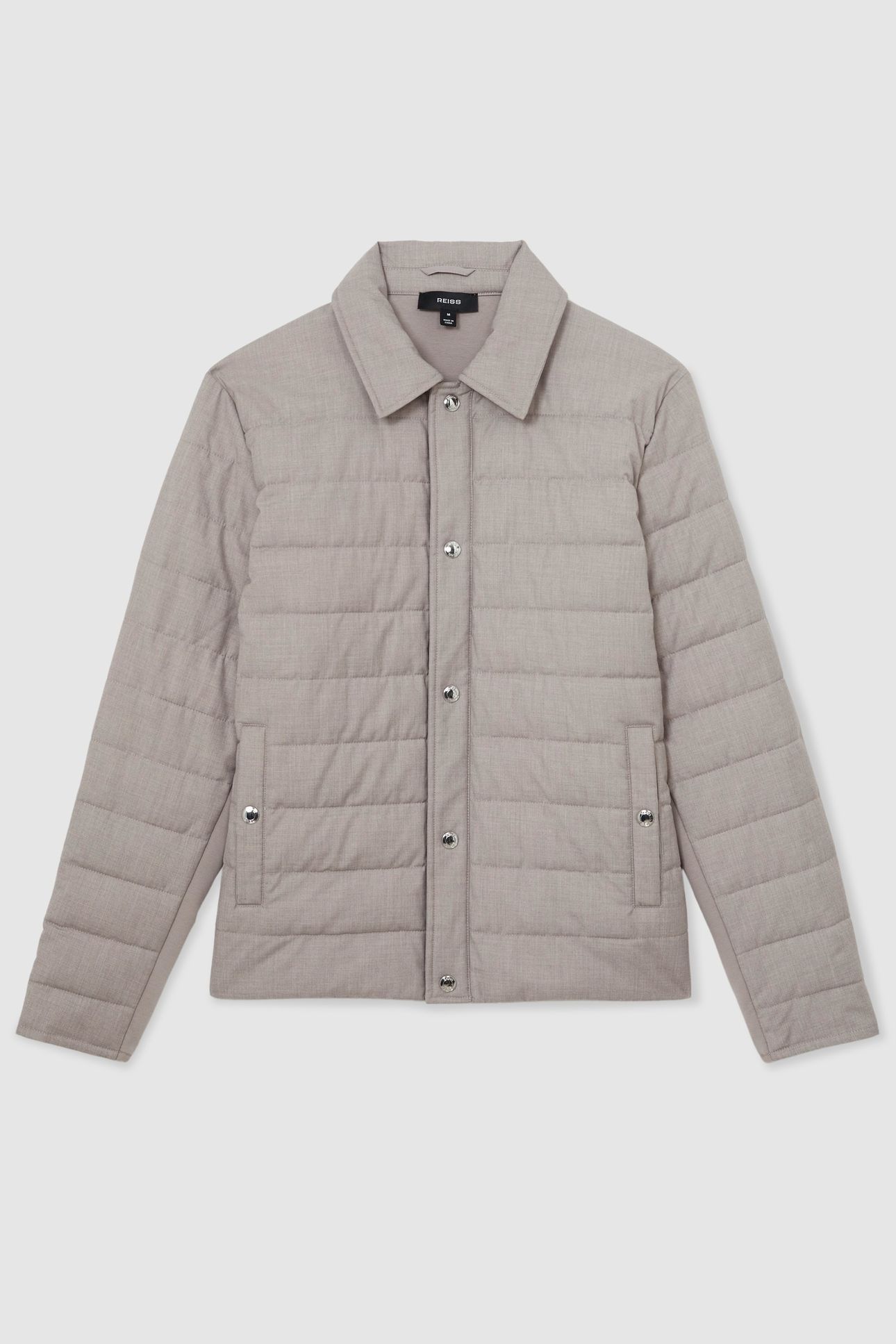 LS PRESS STUD HYBRID JACKET MINK BROWN 4