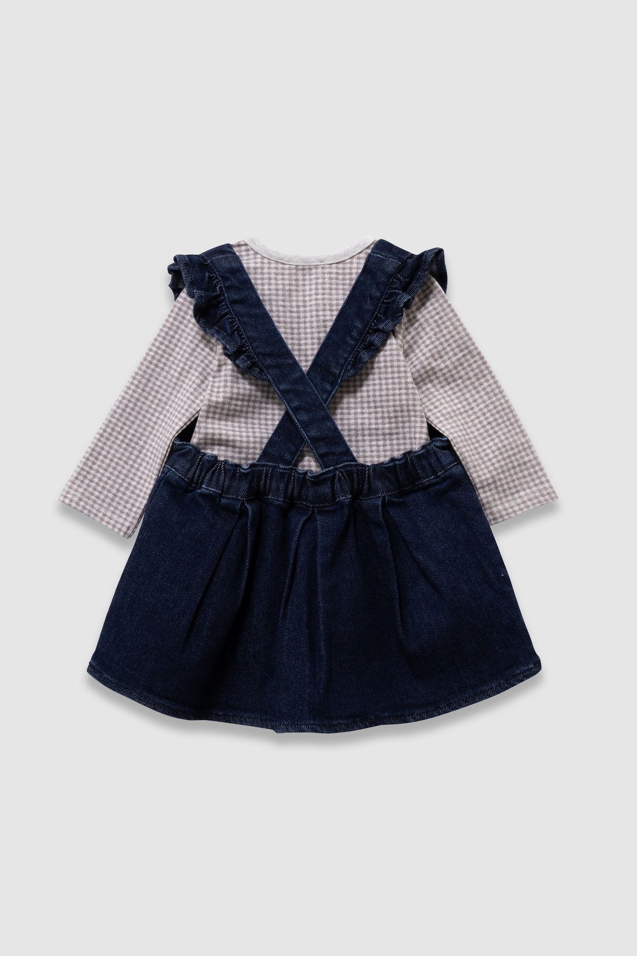 BABY GIRLS’ DENIM DRESS AND T-SHIRT OUTFIT 3