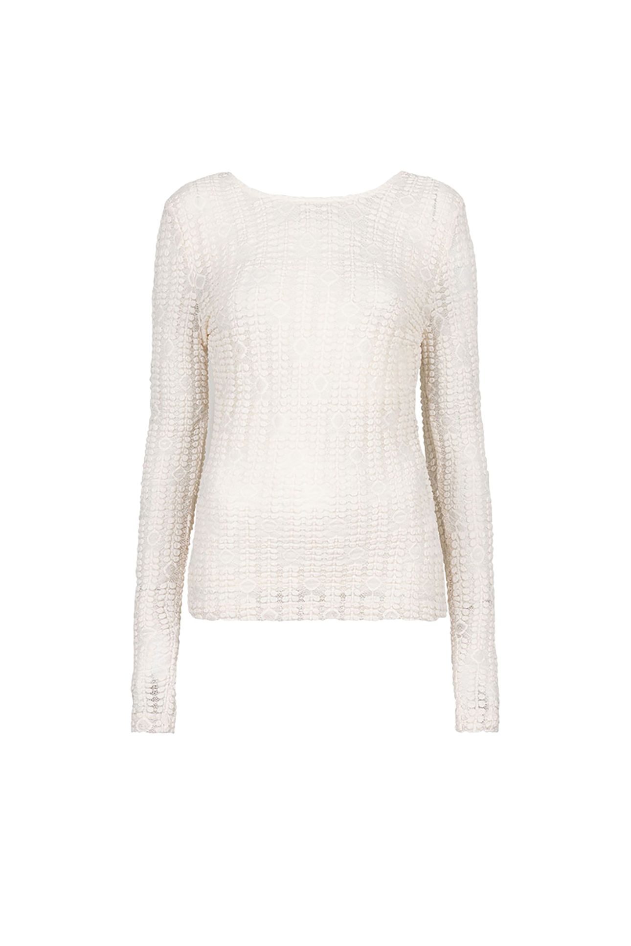 ELLIS LACE BACK DETAIL TOP BUTTER CREAM 4