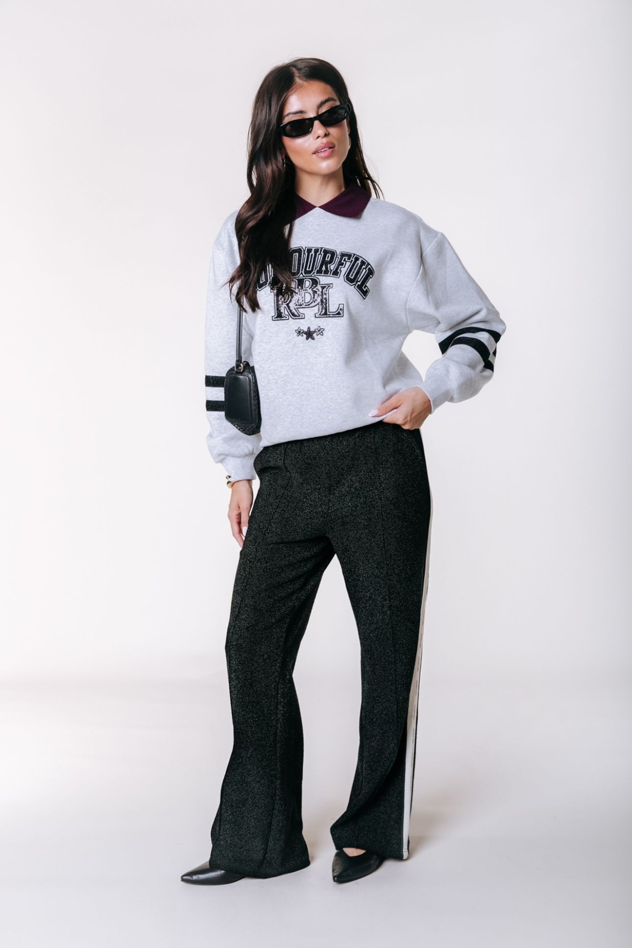 VELLA LUREX SPORT PANTS BLACK 2