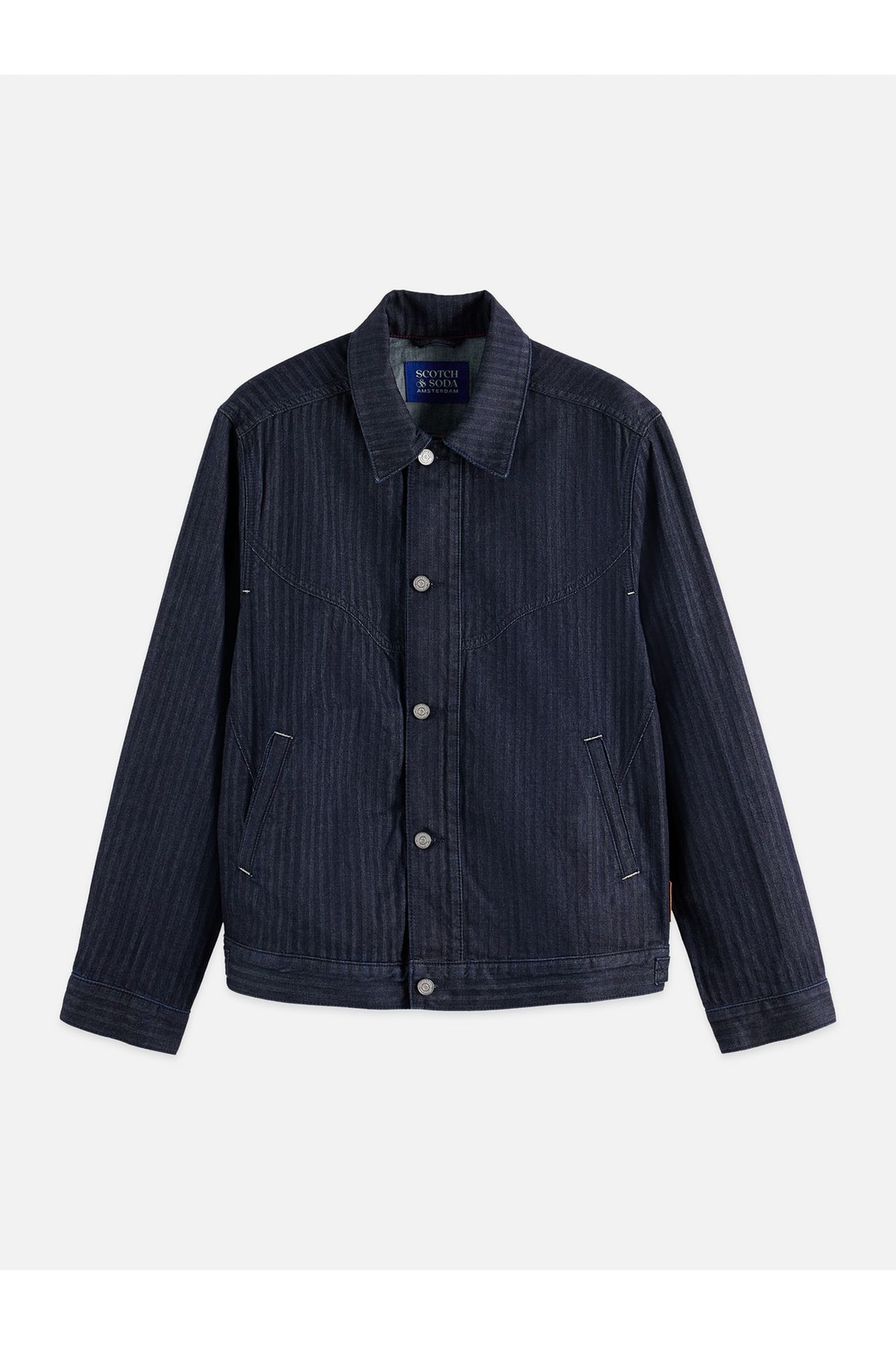 TRUCKER JACKET WITH WESTERN DETAILS NAVY 4