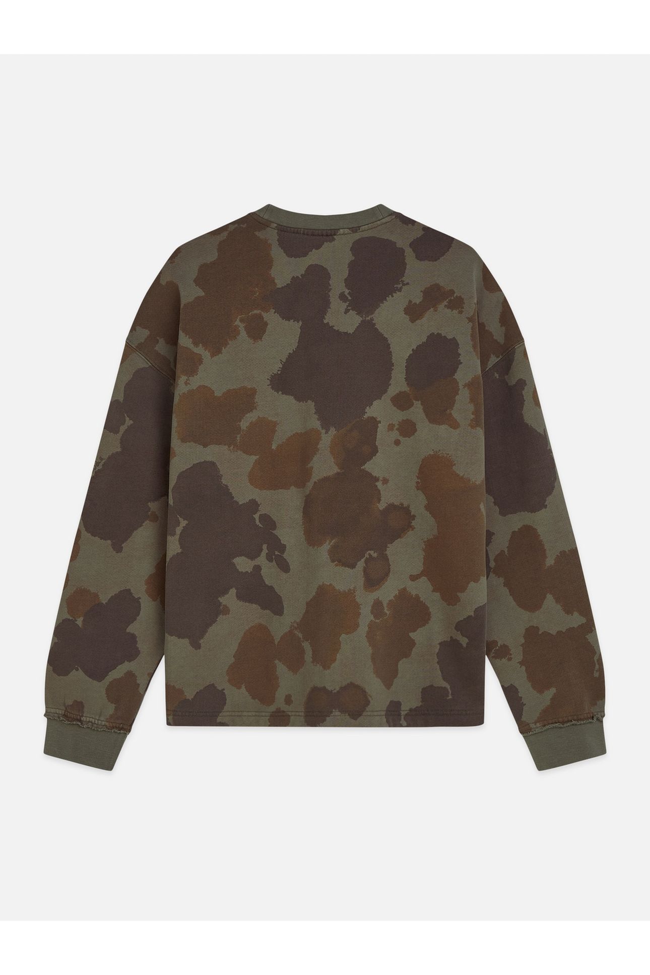 PRINTED OVERDYED LOOSEFIT SWEATSHIRT DARK BEIGE 5